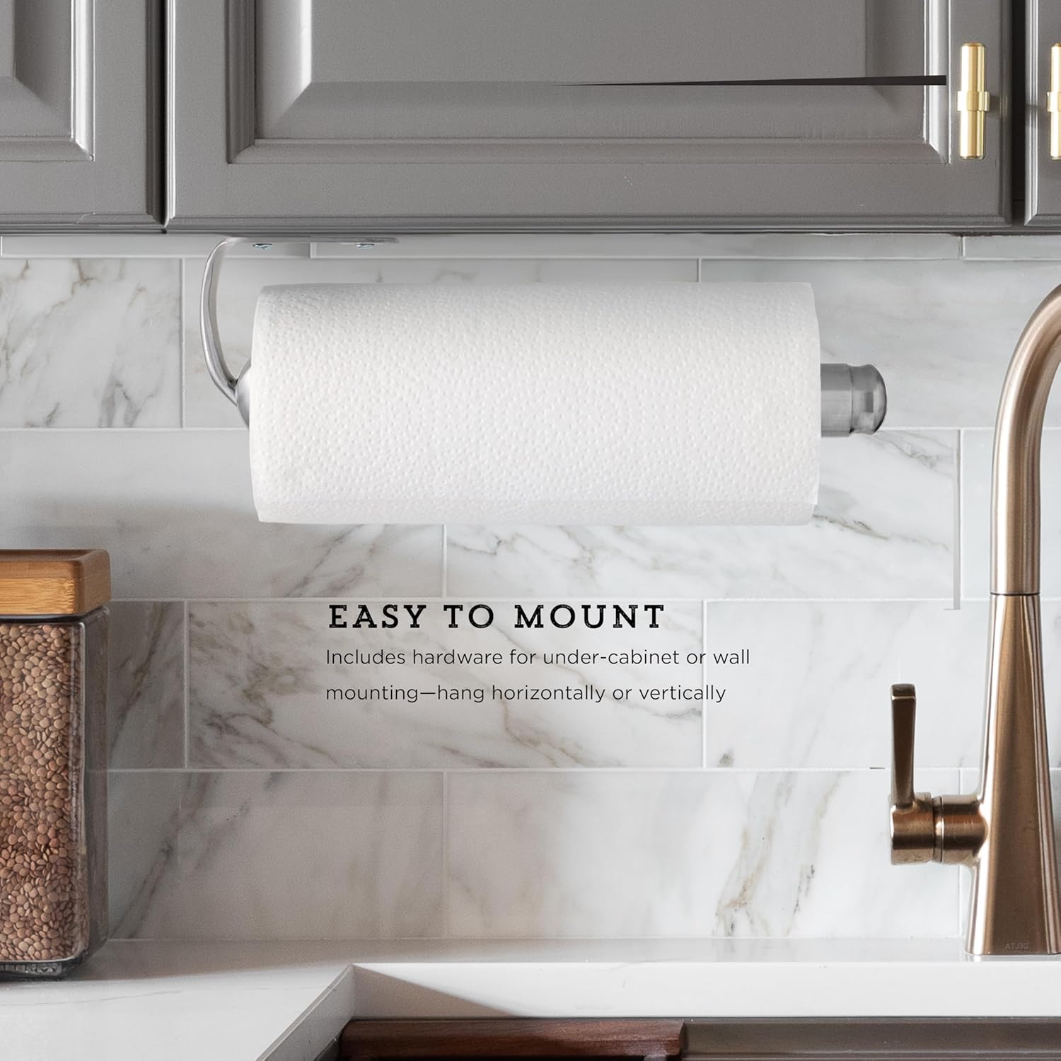 Kamenstein Perfect Tear Wall Mount Paper Towel Holder, Patented Design