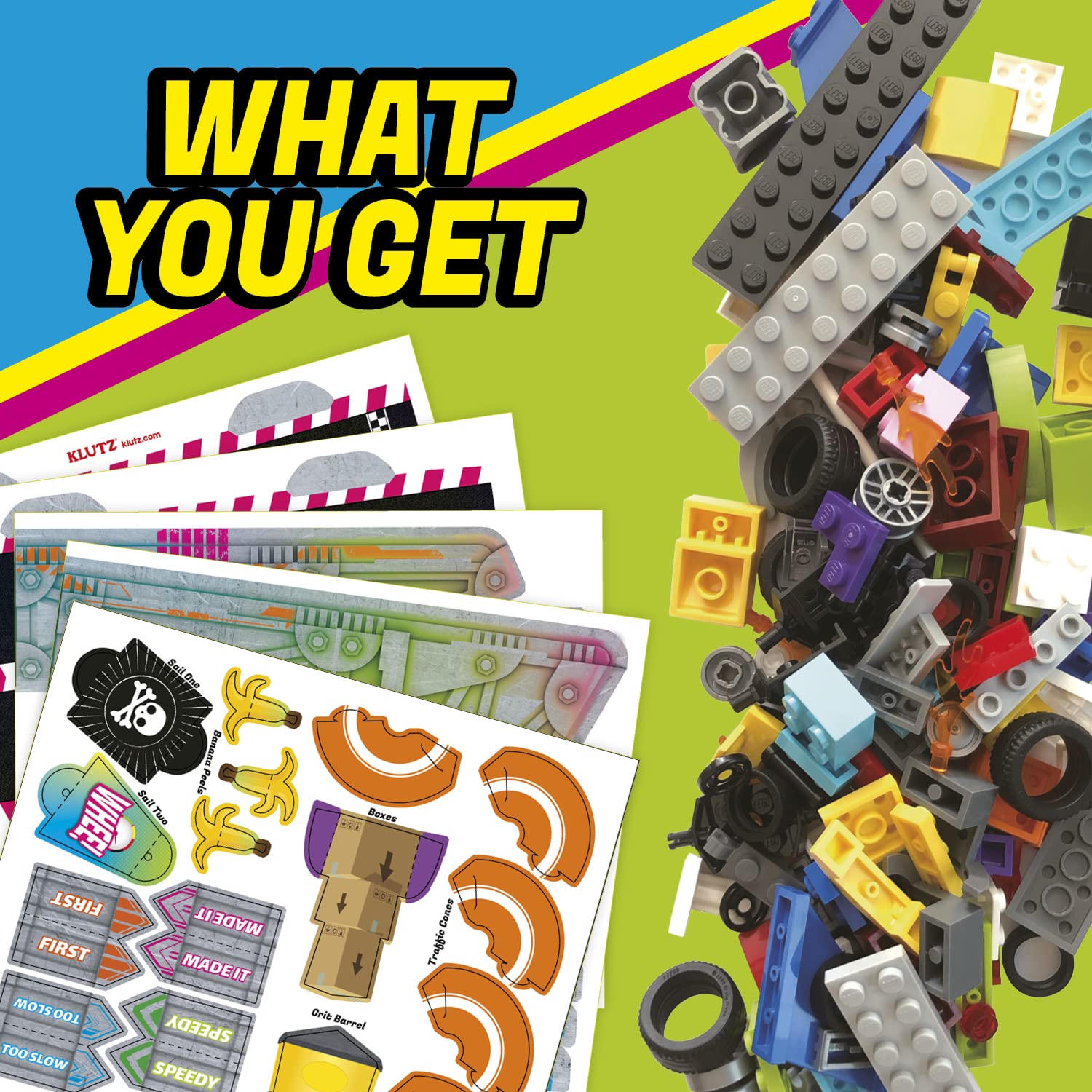 KLUTZ Lego Race Cars STEM Activity Kit, Small
