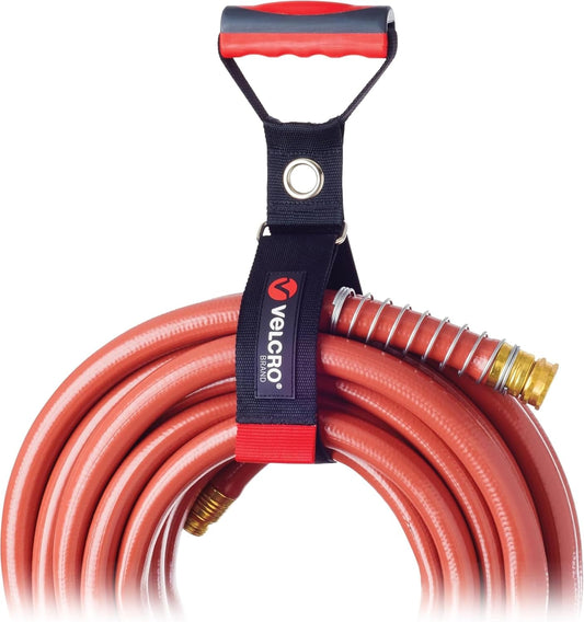 VELCRO Brand VEL-30897-USA Heavy Duty Carry Strap with Handle Holds 100 Pounds | Garden Hose Storage, Transport or Hang Extension Cords, Ropes or Chains |, Large, Wraps 7.5 Inch Diameter, Black
