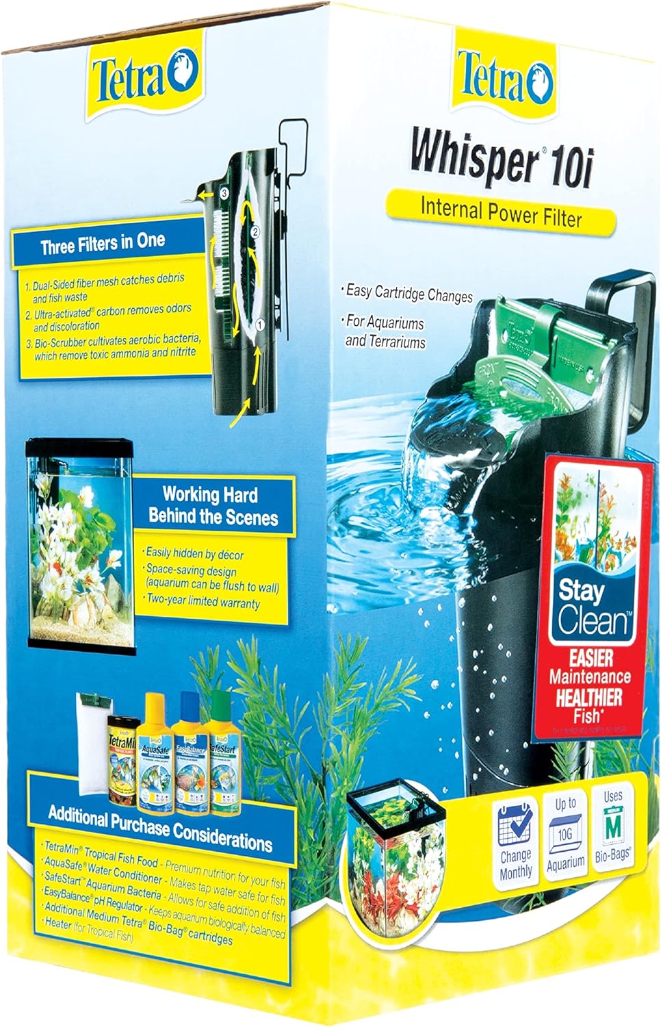 Tetra Whisper Internal Power Filter 5 To 10 Gallons, For aquariums, In
