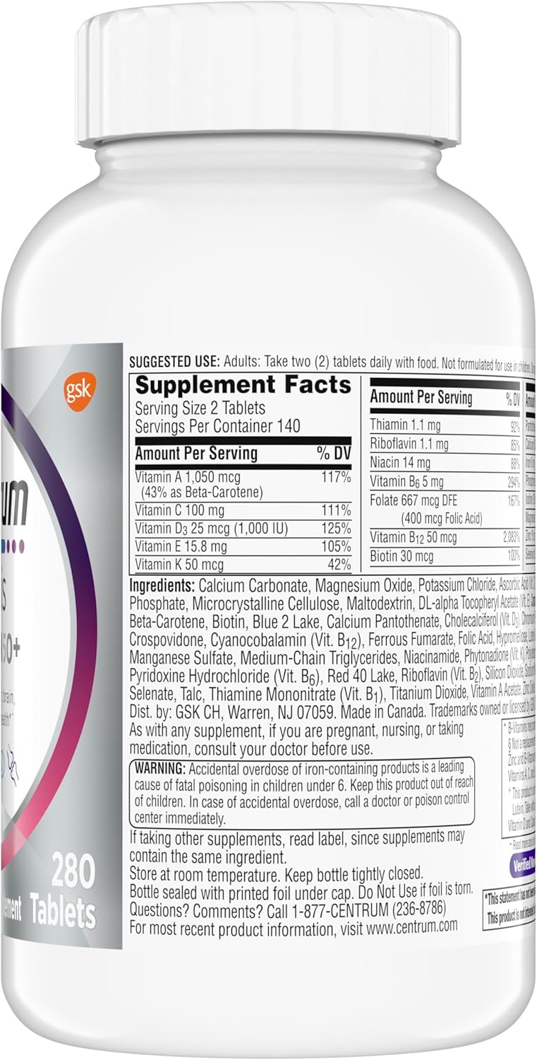 Centrum Minis Silver Women's Multivitamin for Women 50 Plus, Multimine