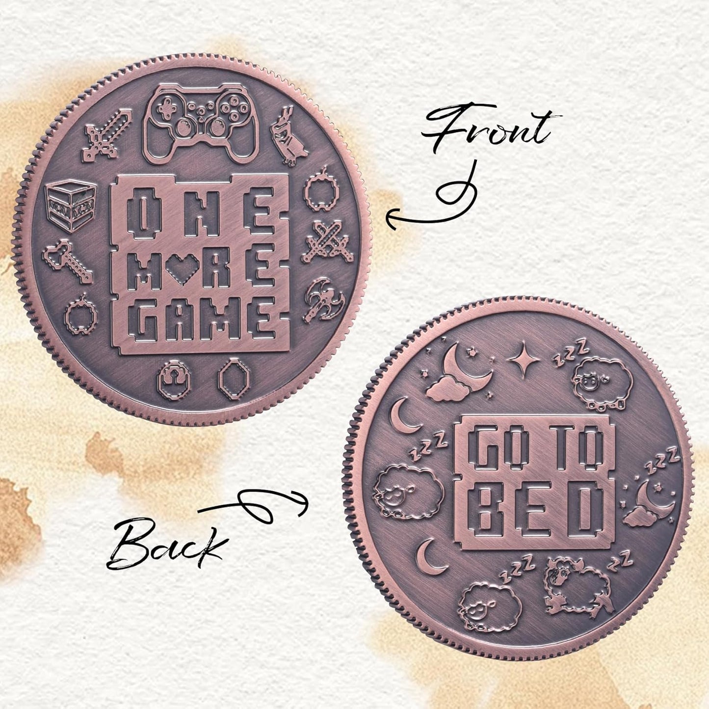 Ultimate Gamer Gift for Men - Double Sided Decision Maker Coin for Boy