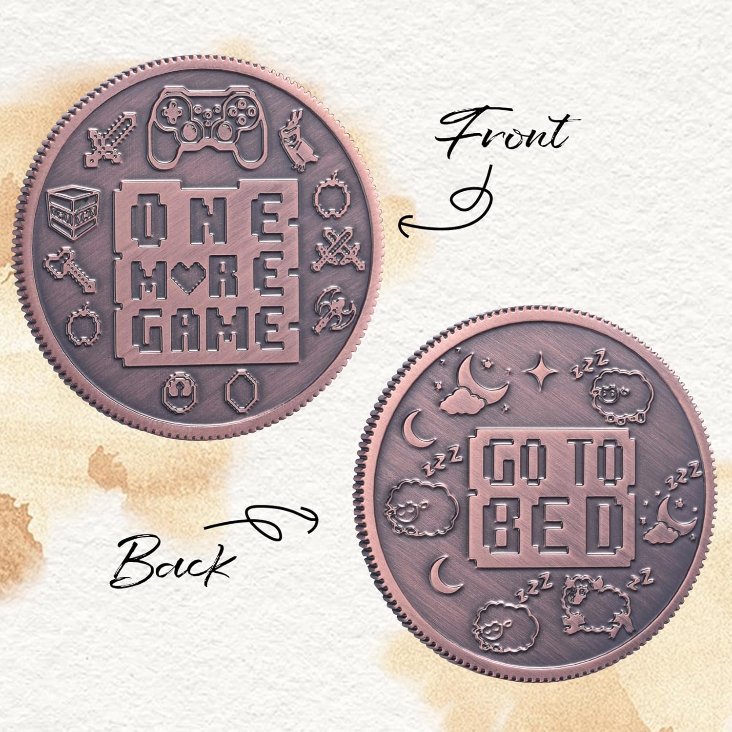Ultimate Gamer Gift for Men - Double Sided Decision Maker Coin for Boy
