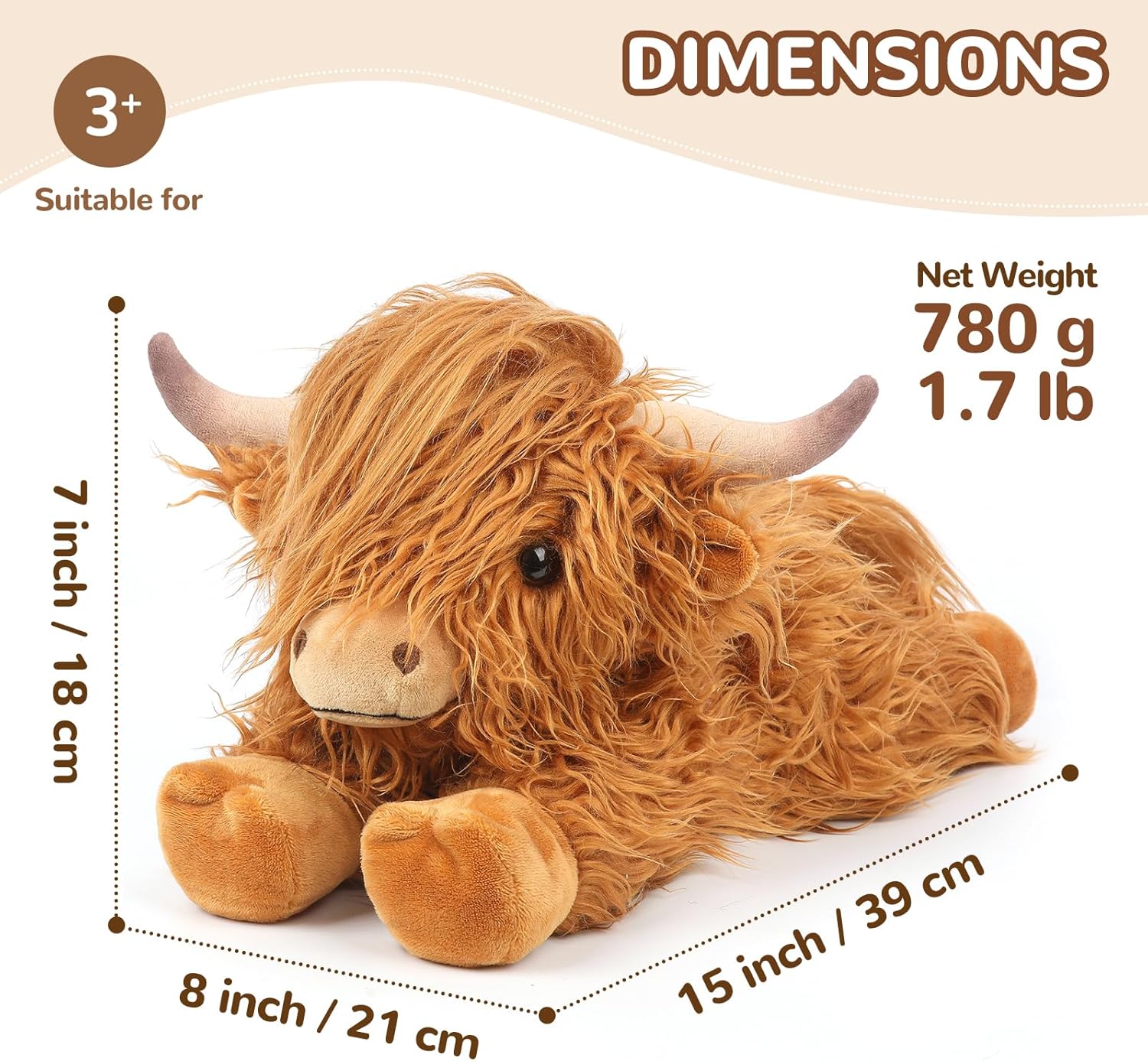 Highland Cow Stuffed Animals, Microwavable Stuffed Animals Heating Pad