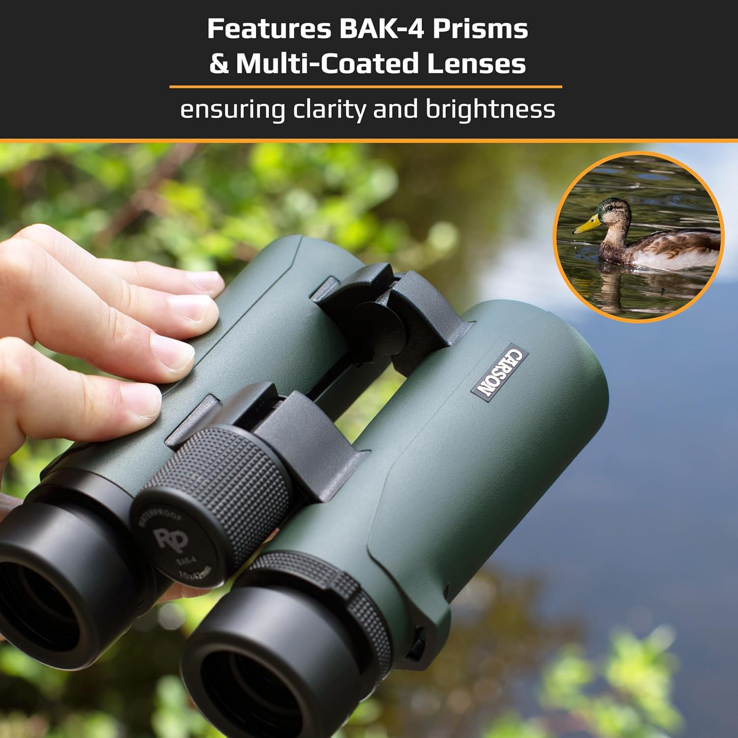 Carson RD Series 8x26mm Open-Bridge Waterproof Compact Binoculars (RD-