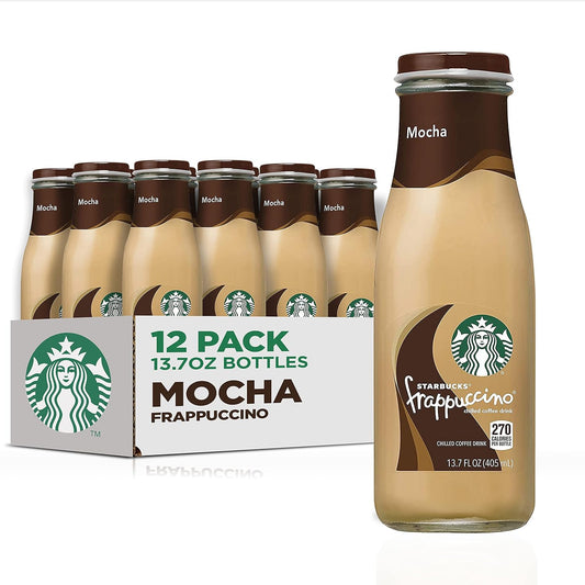 Starbucks Frappuccino Coffee Drink, Mocha, 13.7 fl oz Bottles (12 Pack