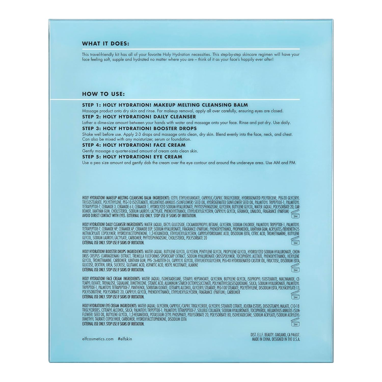 e.l.f. SKIN Holy Hydration! Hydrated Ever After Skincare Mini Kit, Cle
