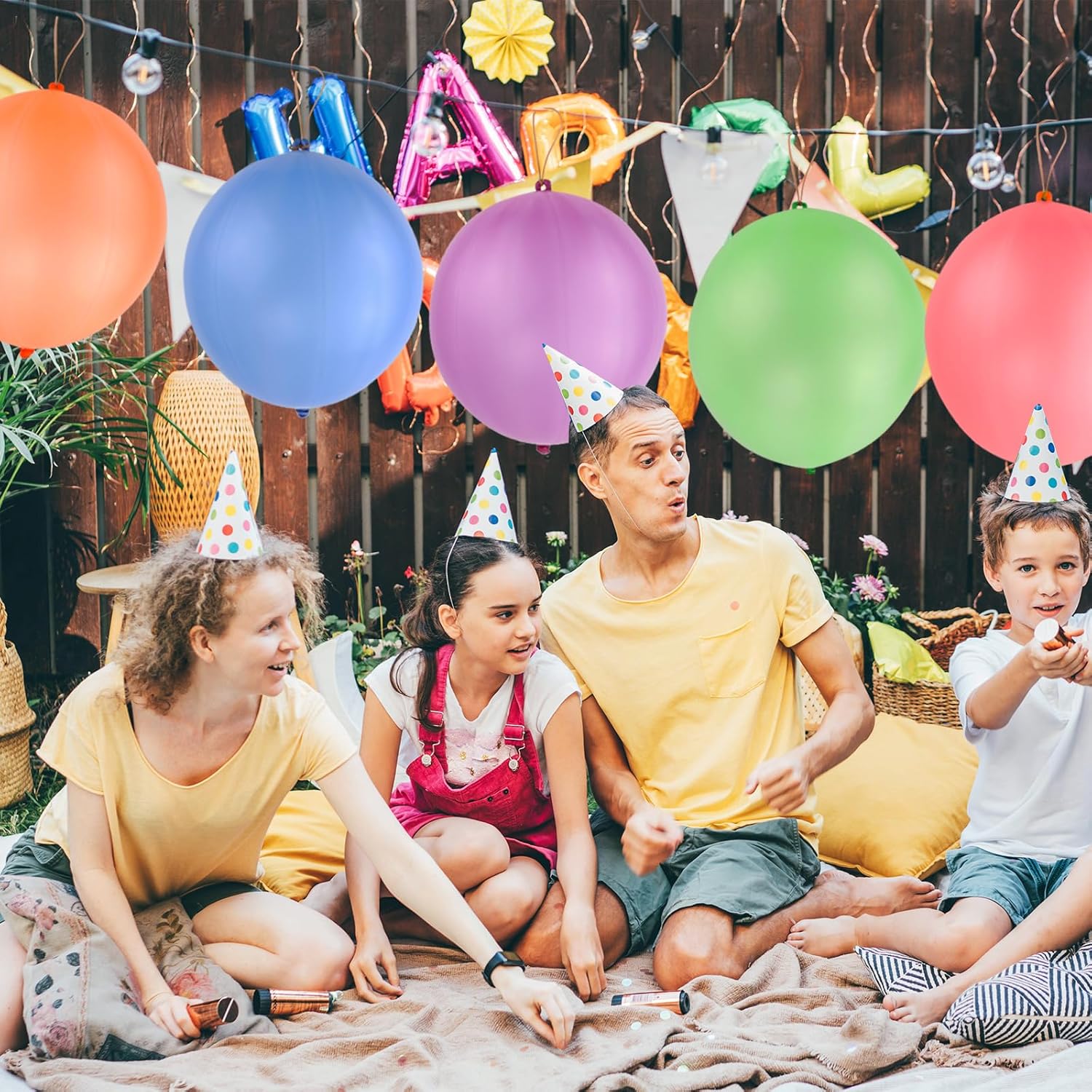 RUBFAC 36Pcs Punch Balloons, Heavy Duty Party Favors For Kids, Punchin