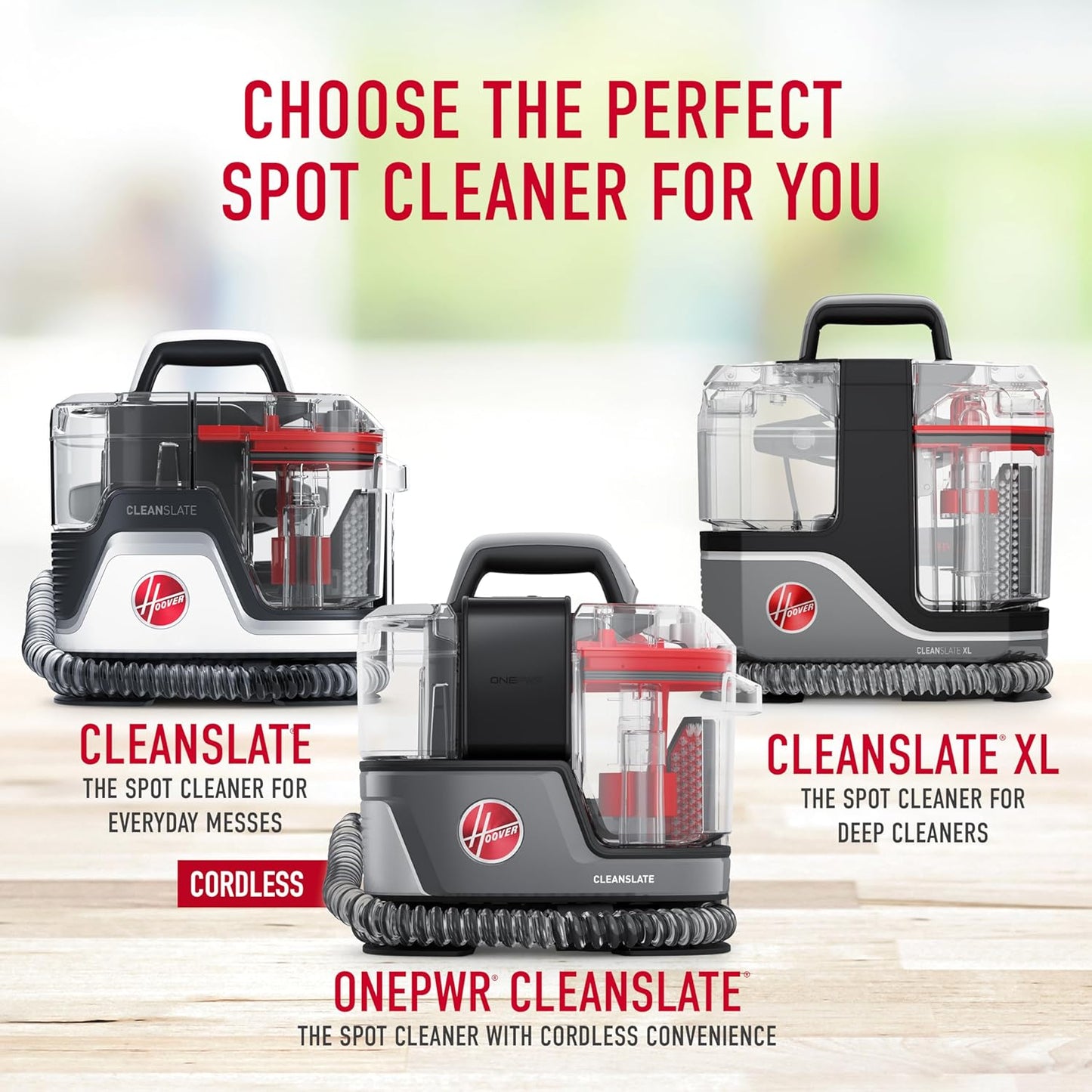 Hoover CleanSlate Plus Portable Carpet + Upholstery Spot Cleaner Machi