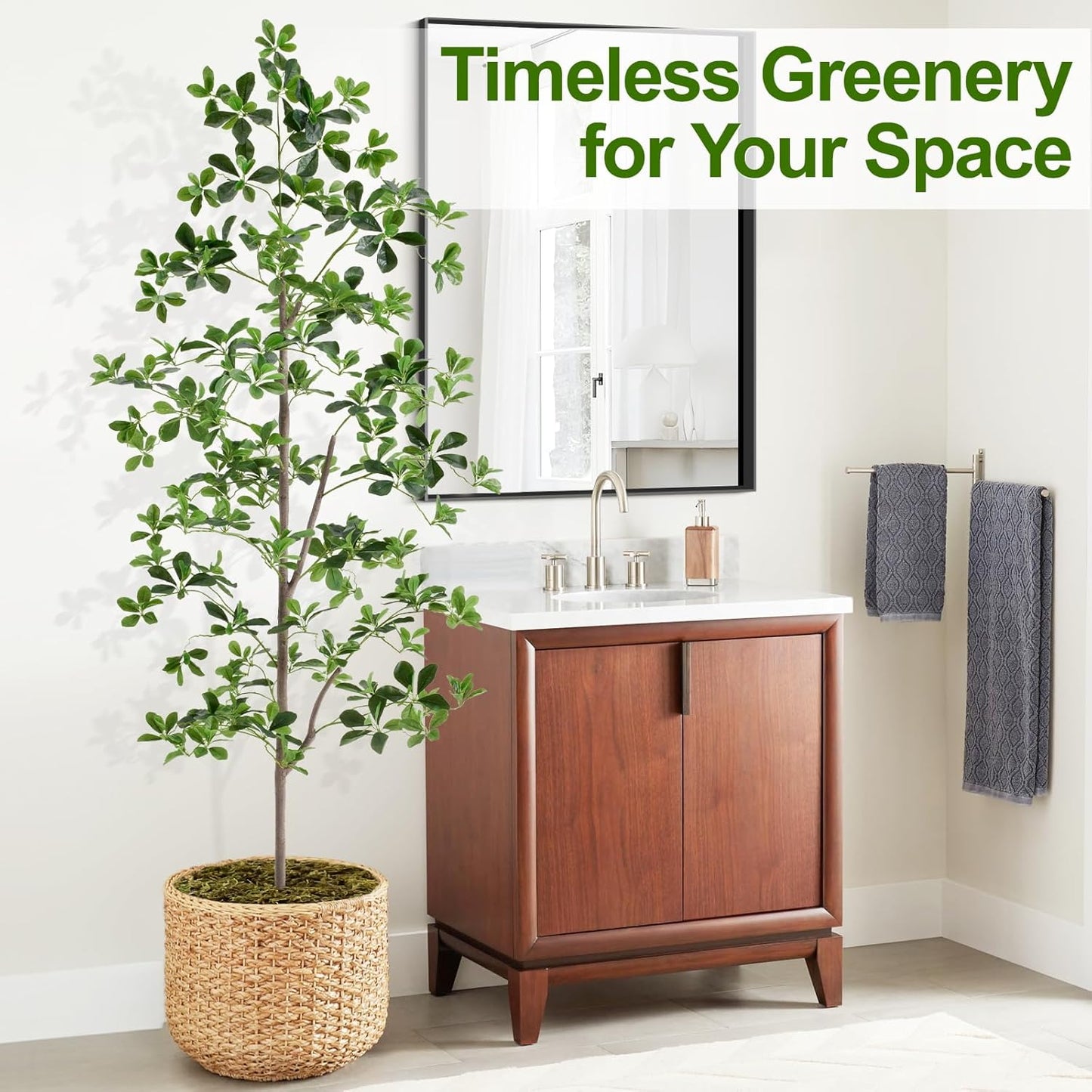 6ft Tall Artificial Black Olive Tree with 945 Lifelike Leaves, Tall Fake Greenery Olive Silk Plants Artificial Olive Tree Indoors in Pots, Faux Olive Tree for Living Room Office Decor
