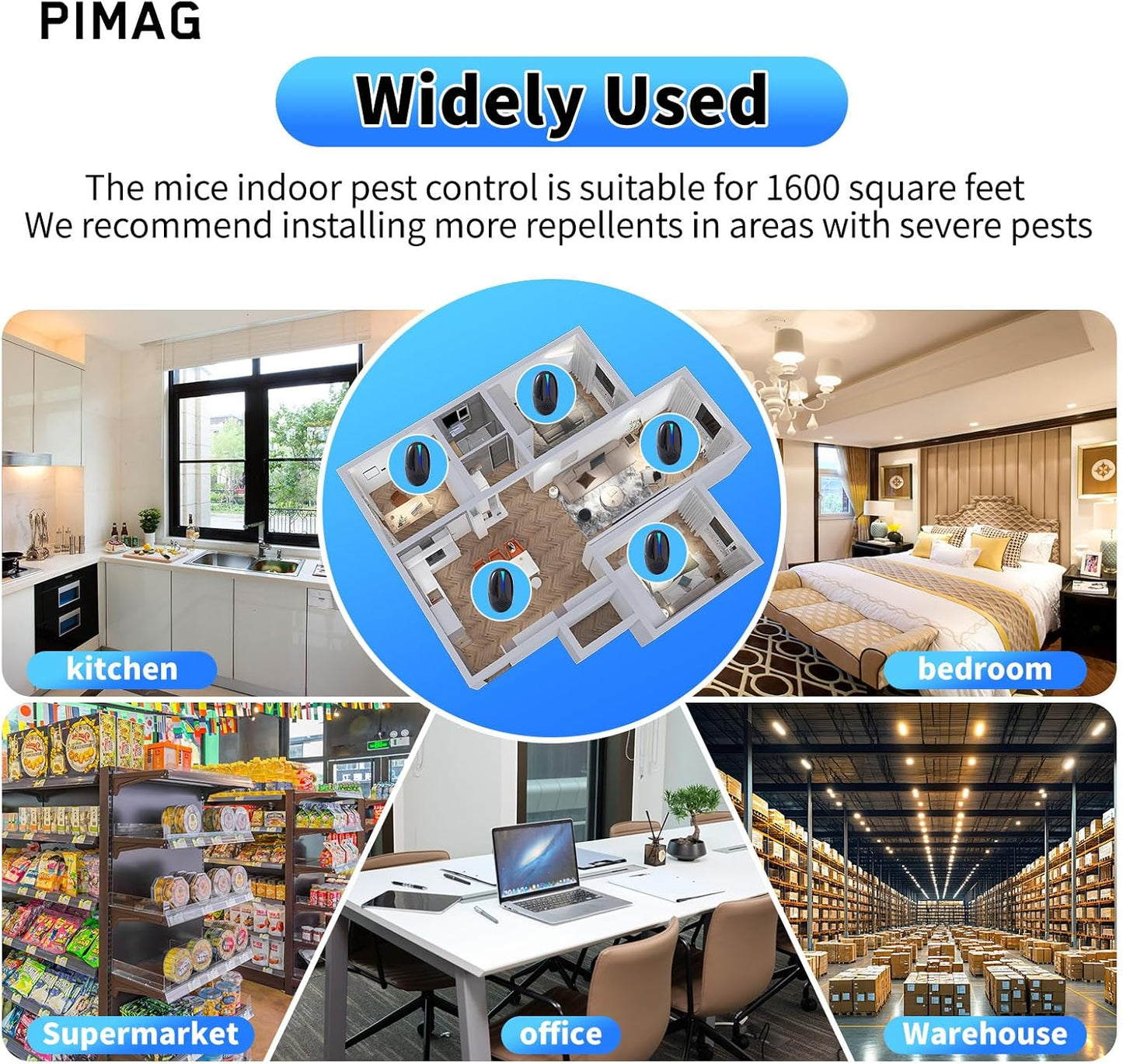 2026 Upgraded Ultrasonic Repeller Pest Indoor, Mouse Traps Repellent I