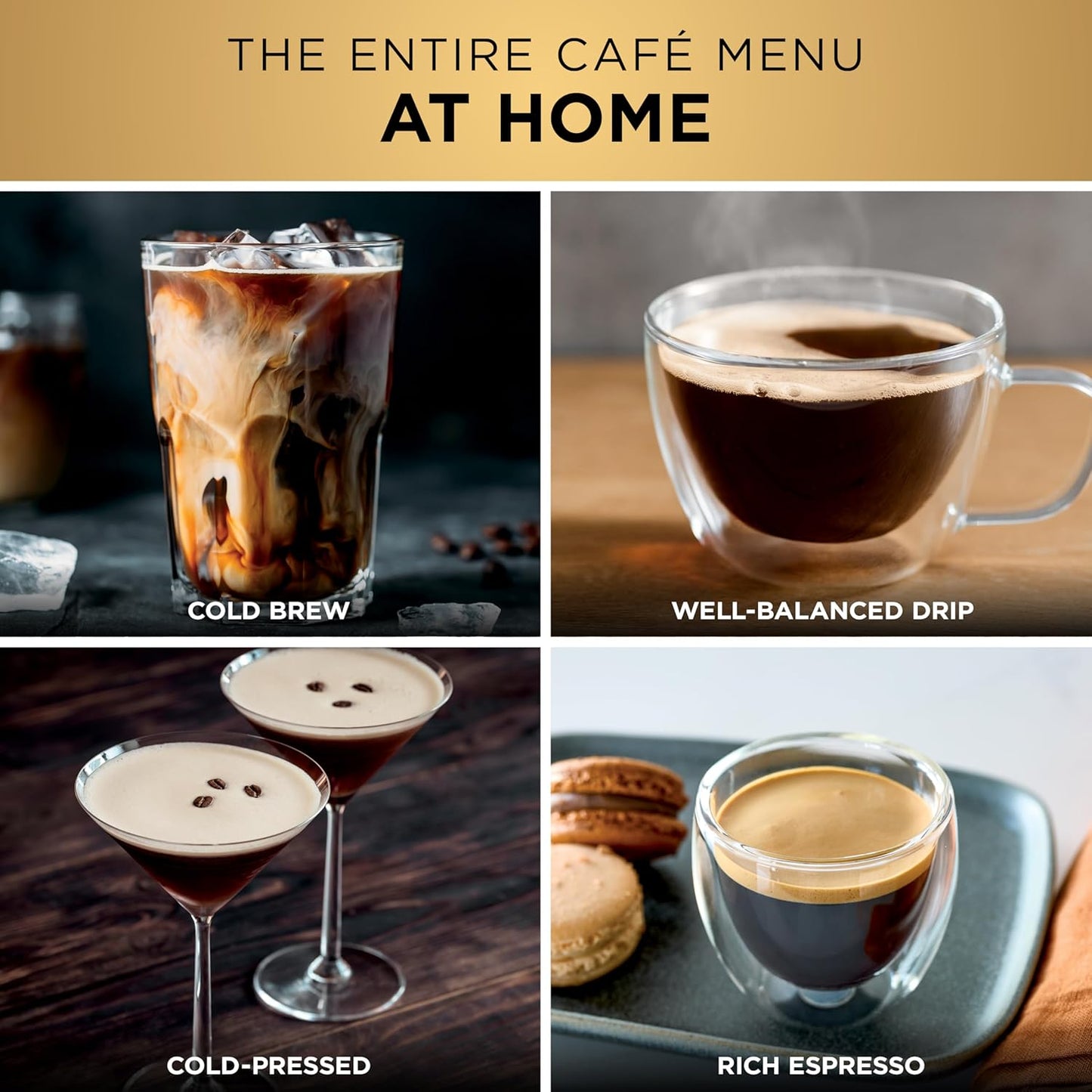 Ninja Luxe Café 3-in-1 Espresso, Drip Coffee and Cold Brew Machine | I