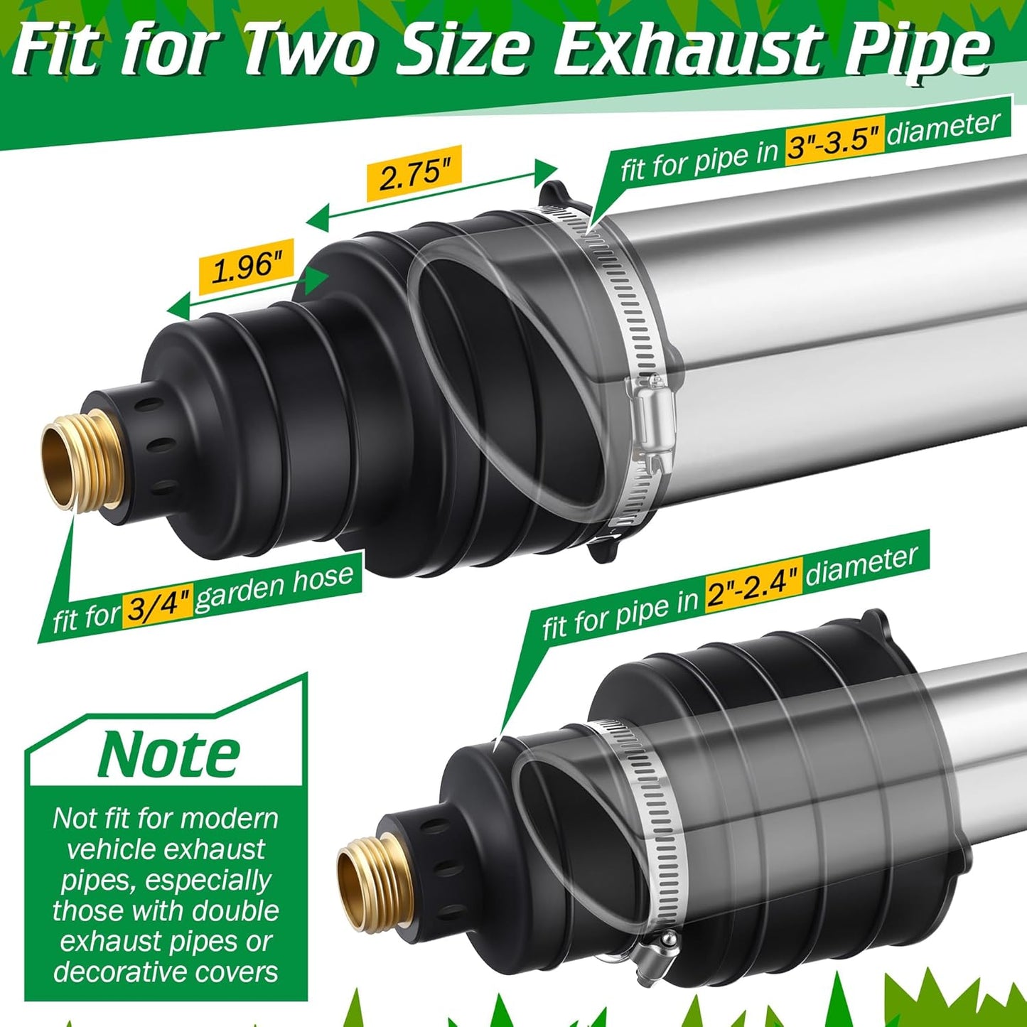 Qualirey 1 Pack Pest Control Exhaust Pipe Attachment Transport Exhaust