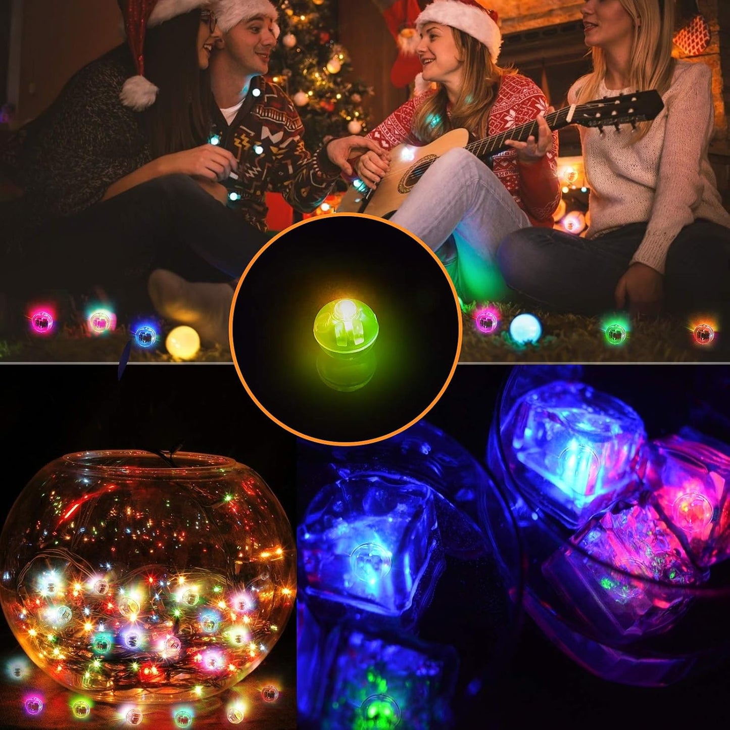 100pcs Balloon Lights, Long Standby Time Mini Ball Light, Round LED Multicolor Flash Ball Lamp for Paper Lantern Balloon Party Wedding, Birthday and Festival Christmas Decorative Lights