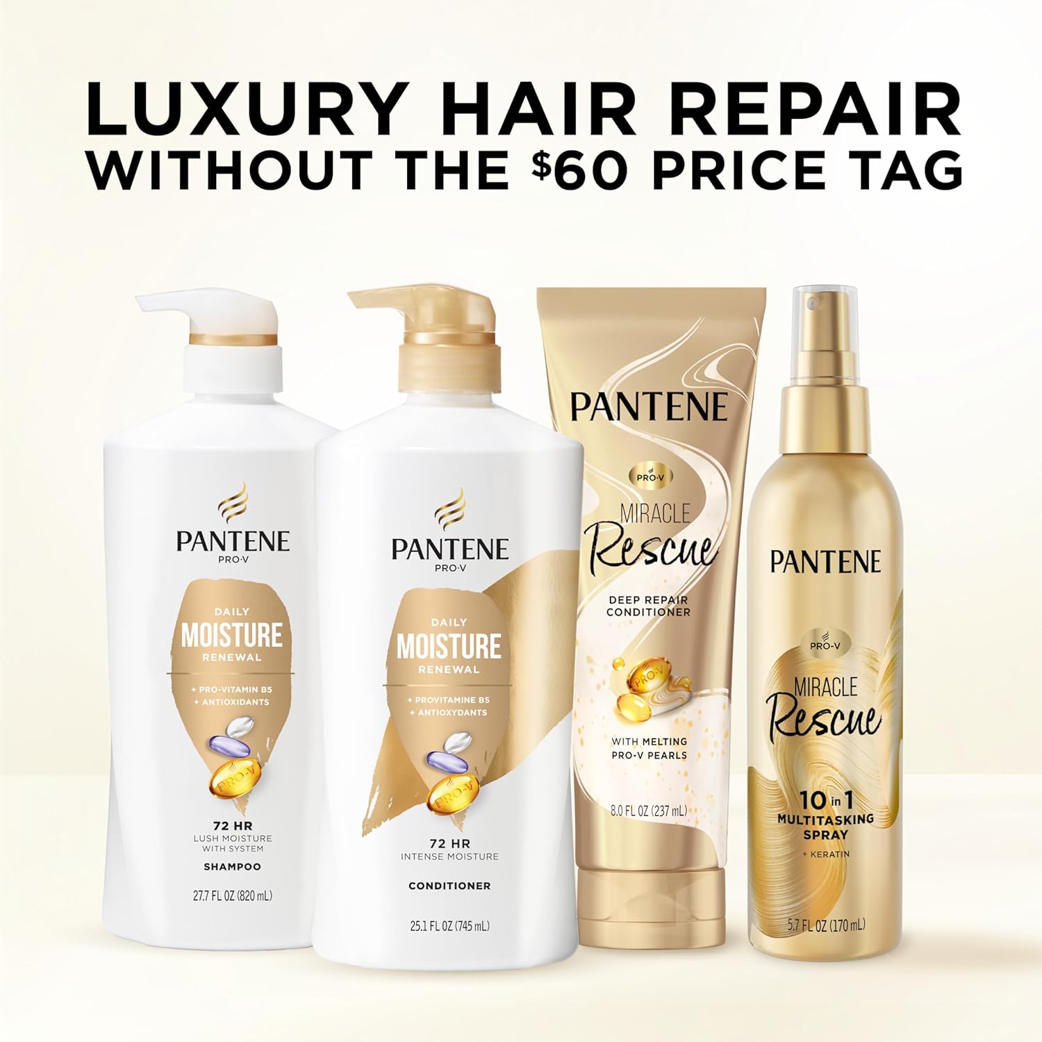 Pantene Shampoo & Conditioner Set, Daily Moisture Renewal - Pro-V Nutr