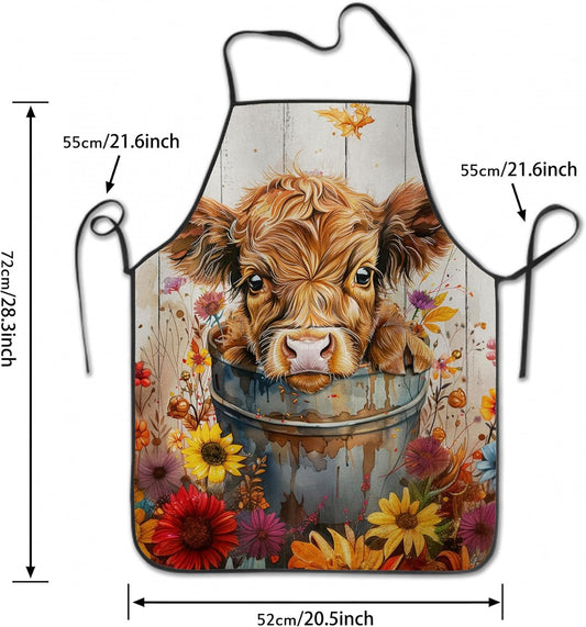 Funny Apron for Men Women Baking Gardening Sewing BBQ Waterproof Cute 