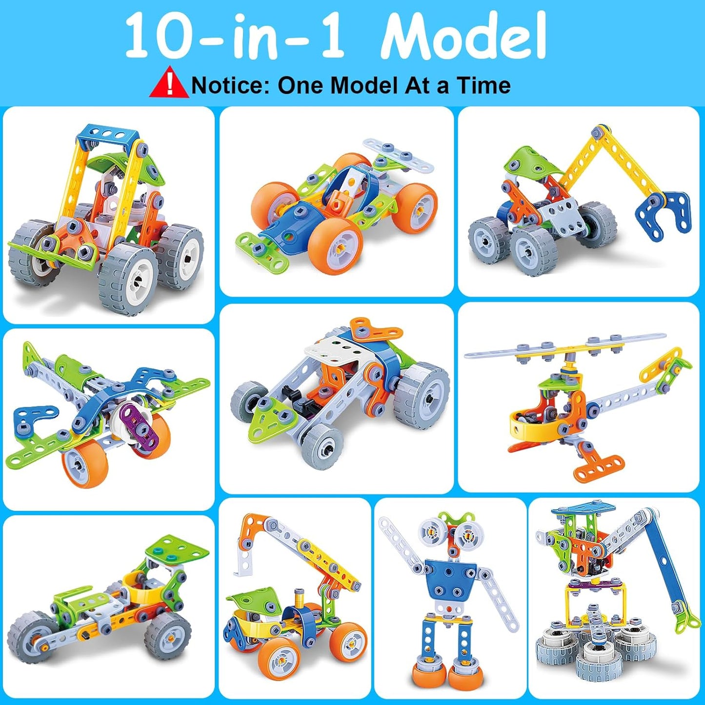 10 in 1 STEM Toys for 4 5 6 7 8+ Year Old Boy Girl Birthday Gifts Buil