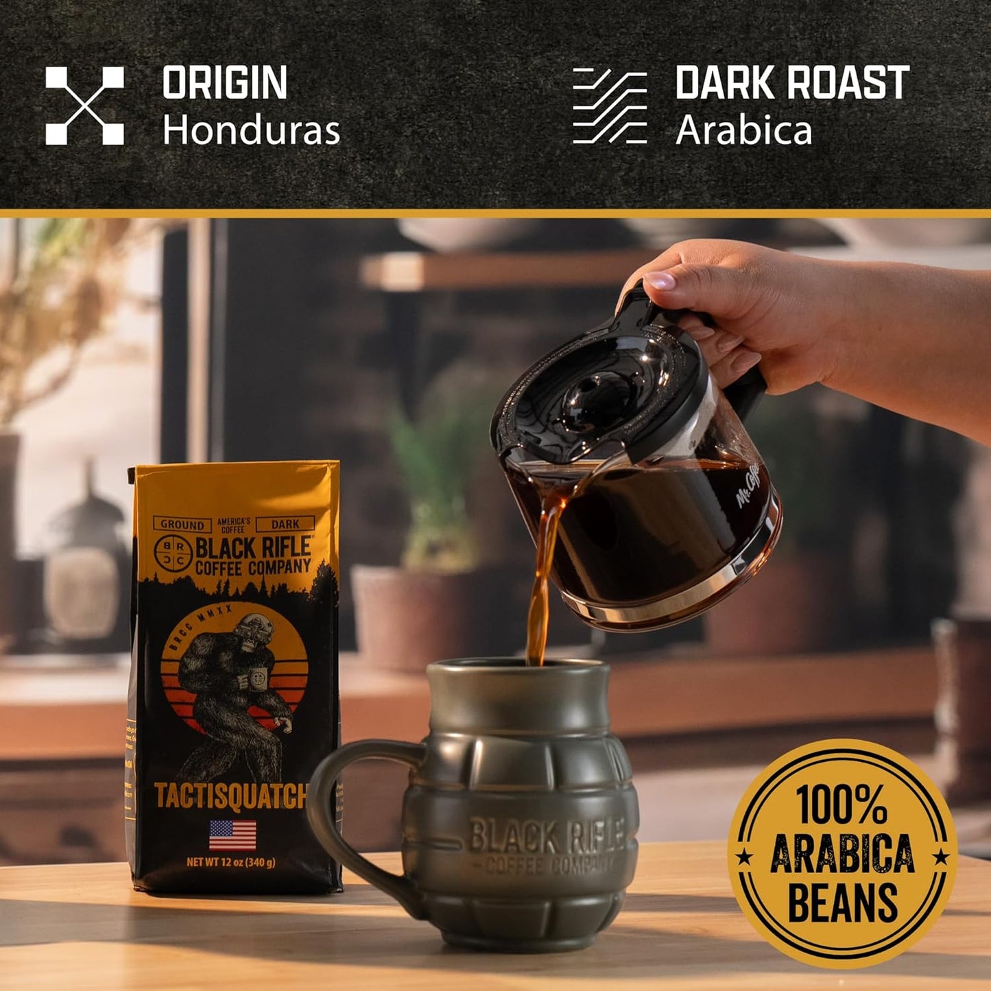 Black Rifle Coffee Company Tactisquatch Roast, Ground, 12 oz