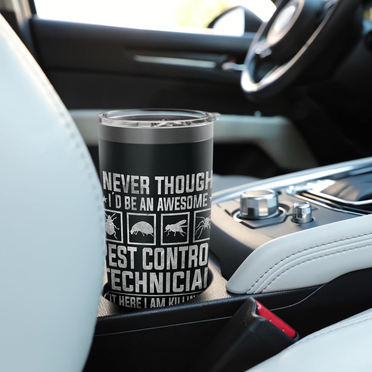 Awesome Pest Control Technician Funny Exterminator Quote Stainless Steel Insulated Tumbler