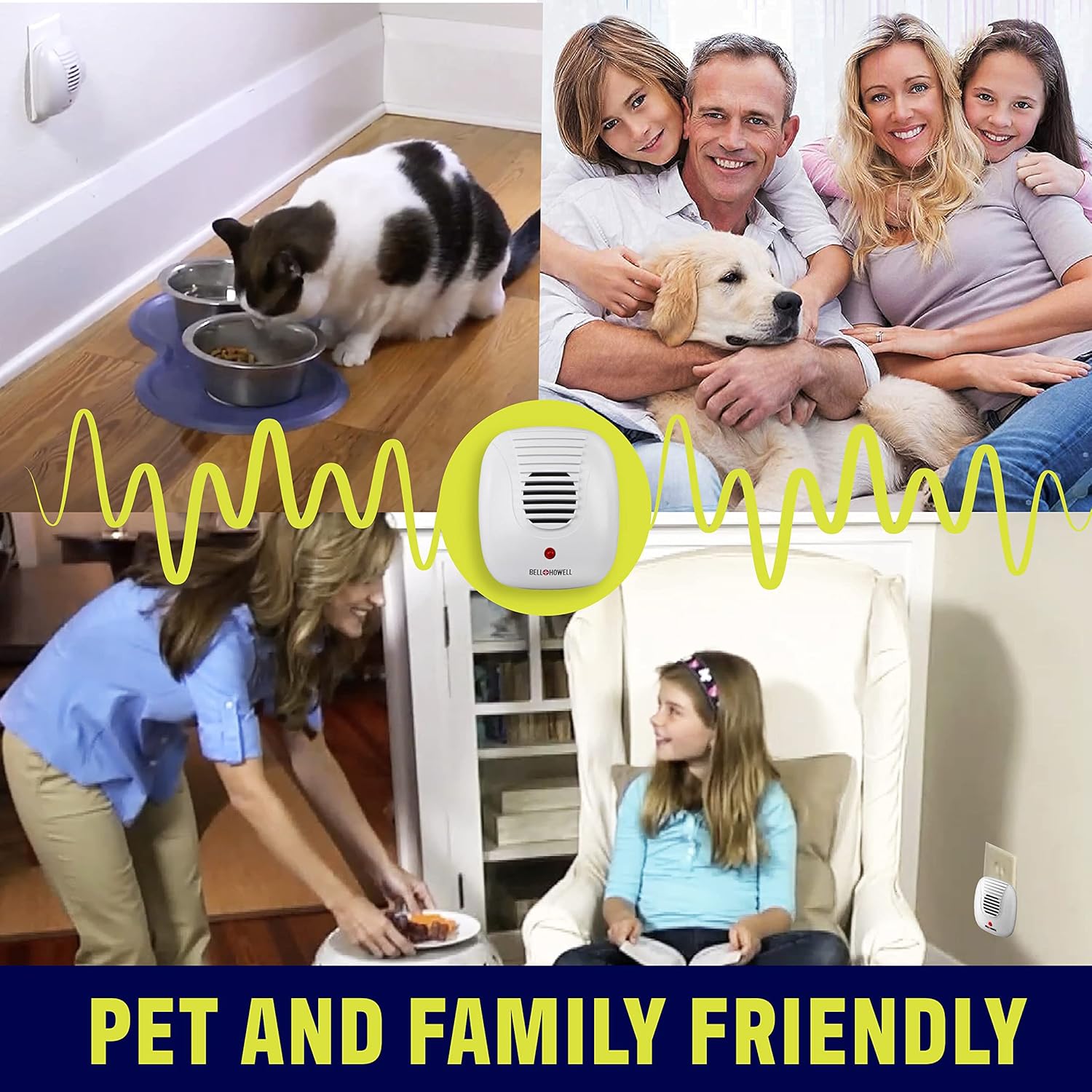 Bell+Howell Ultrasonic Pest Repeller Plug in Device Assorted 8 Pack, E