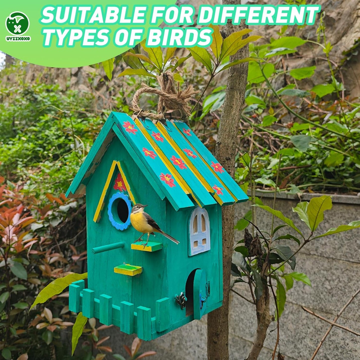 Large Wood Bird Houses for Outside Clearance,Woodworking Adult Crafts & DIY Bird House Kit, Build it Yourself Birdhouse for Adults and Kits, Hanging Birdhouse for Garden Yard Decor Gifts (1 Pack)