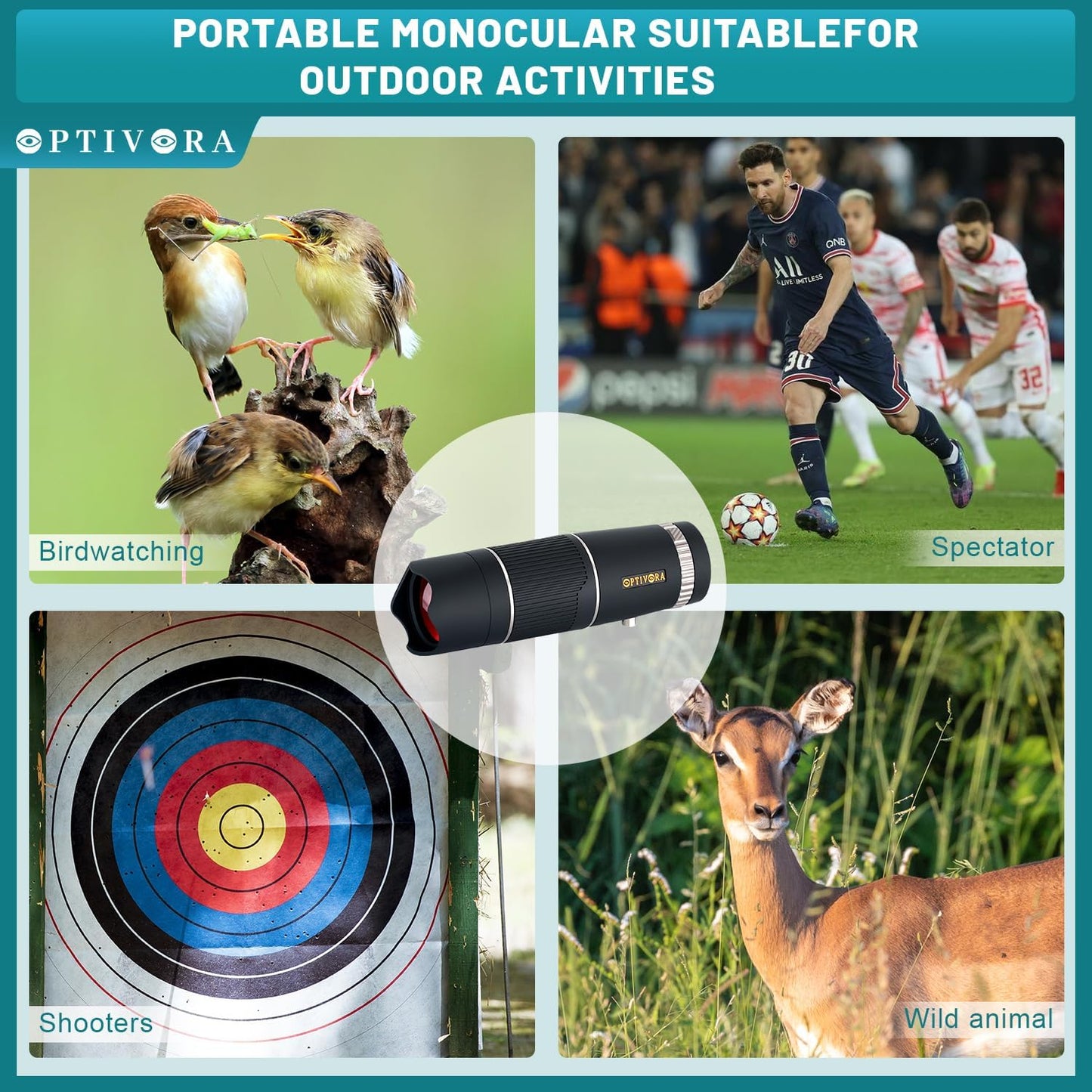 15×32 Mini Telescope for Adults High Powered,Compact Size,Ideal for Use as a Small Monocular for Bird Watching,Pocket Telescope Adults for Outdoor Activities to Use,with Smartphone Adapter