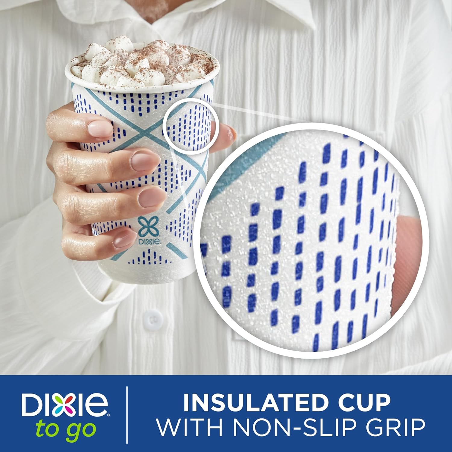 Dixie To Go Paper Coffee Cups, 12 oz, 132 ct, Disposable Insulated Pap