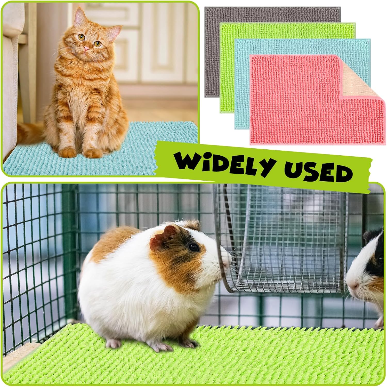 Barydat 8 Pcs Guinea Pig Cage Liner for Guinea Pig Cage Bedding Reusab