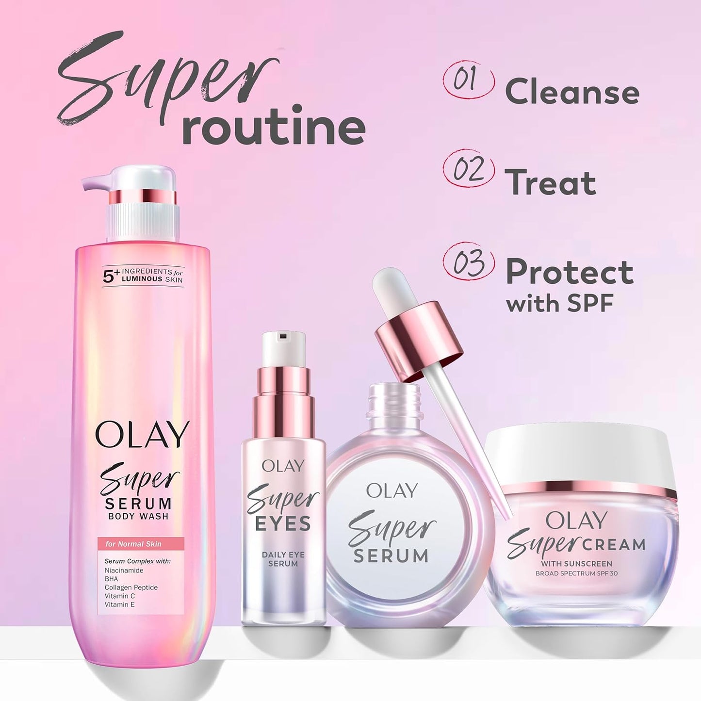 Olay Super Serum - Glow Serum for Face - Activated Niacinamide, Vitami