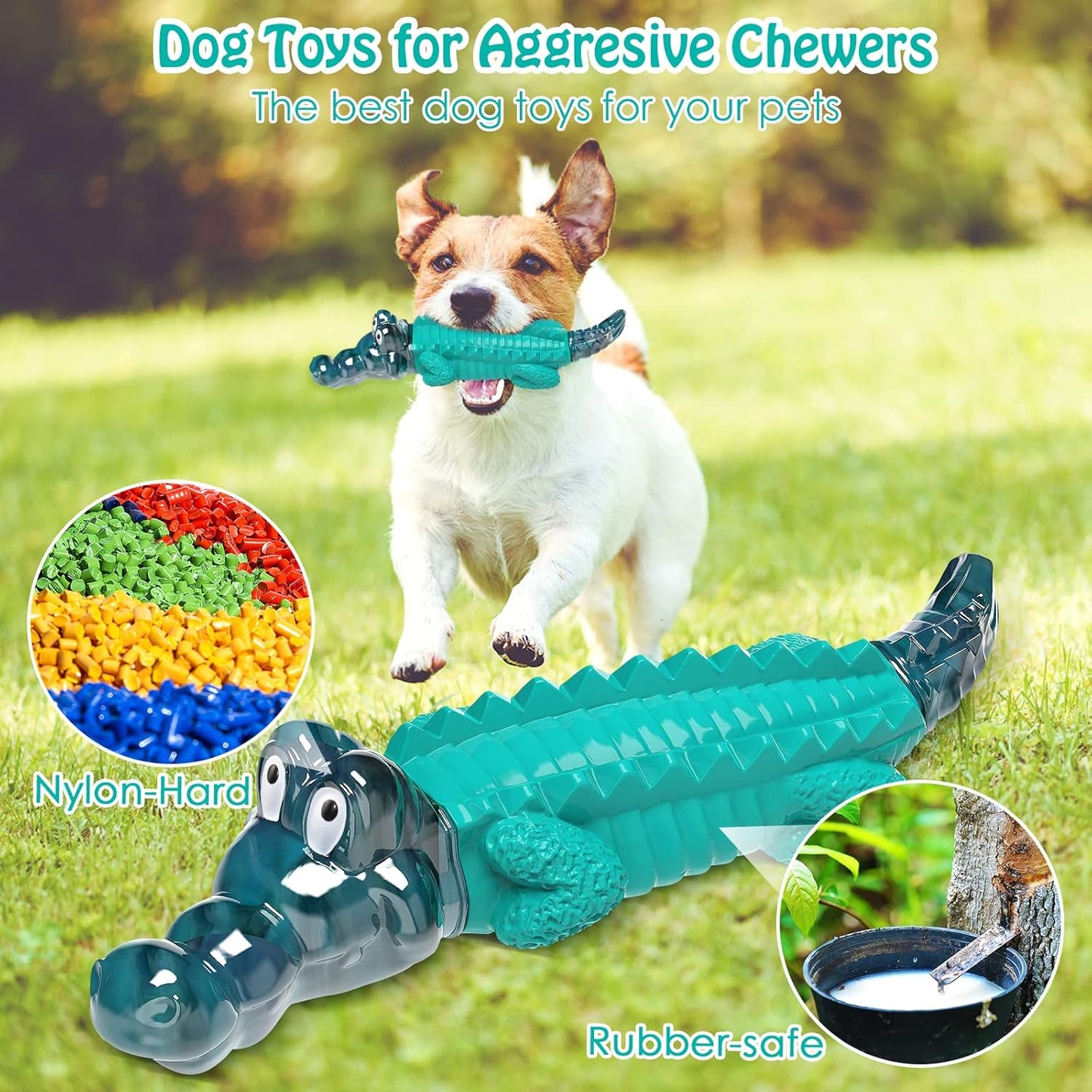 Dog Toys for Aggressive Chewers - Tough,Indestructible Dog Chew Toys f