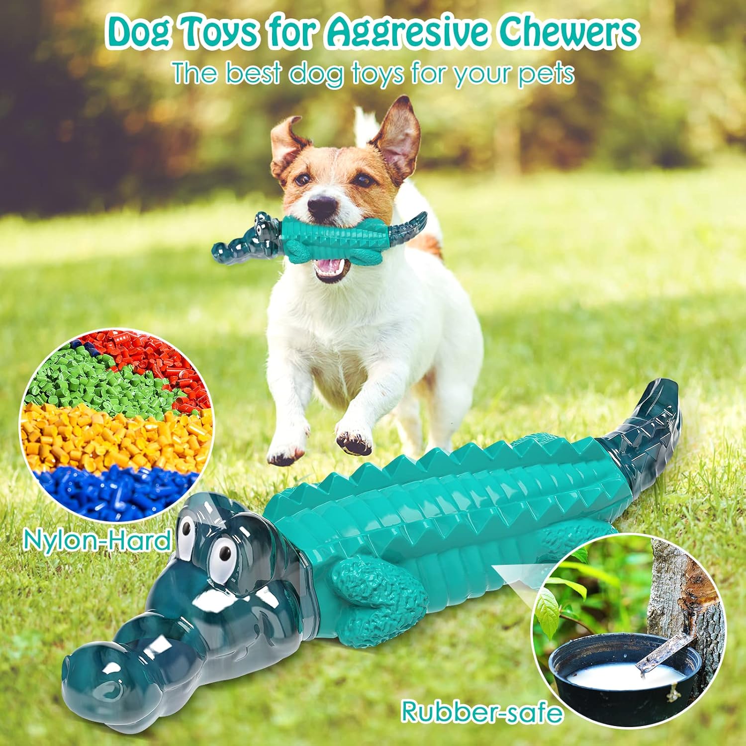 Dog Toys for Aggressive Chewers - Tough,Indestructible Dog Chew Toys f