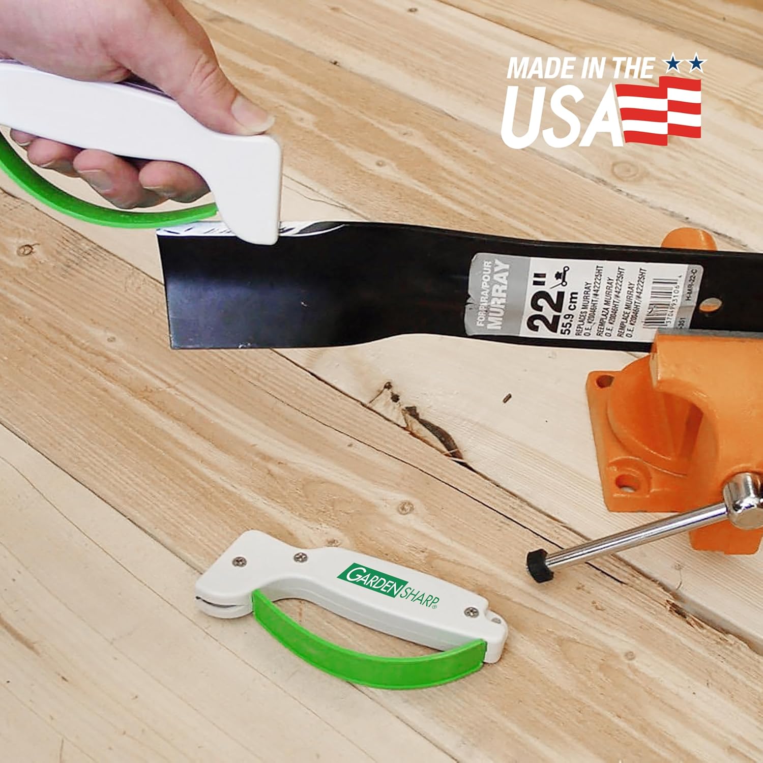 AccuSharp Garden Tool Sharpener, Diamond-Honed Tungsten Carbide Blades