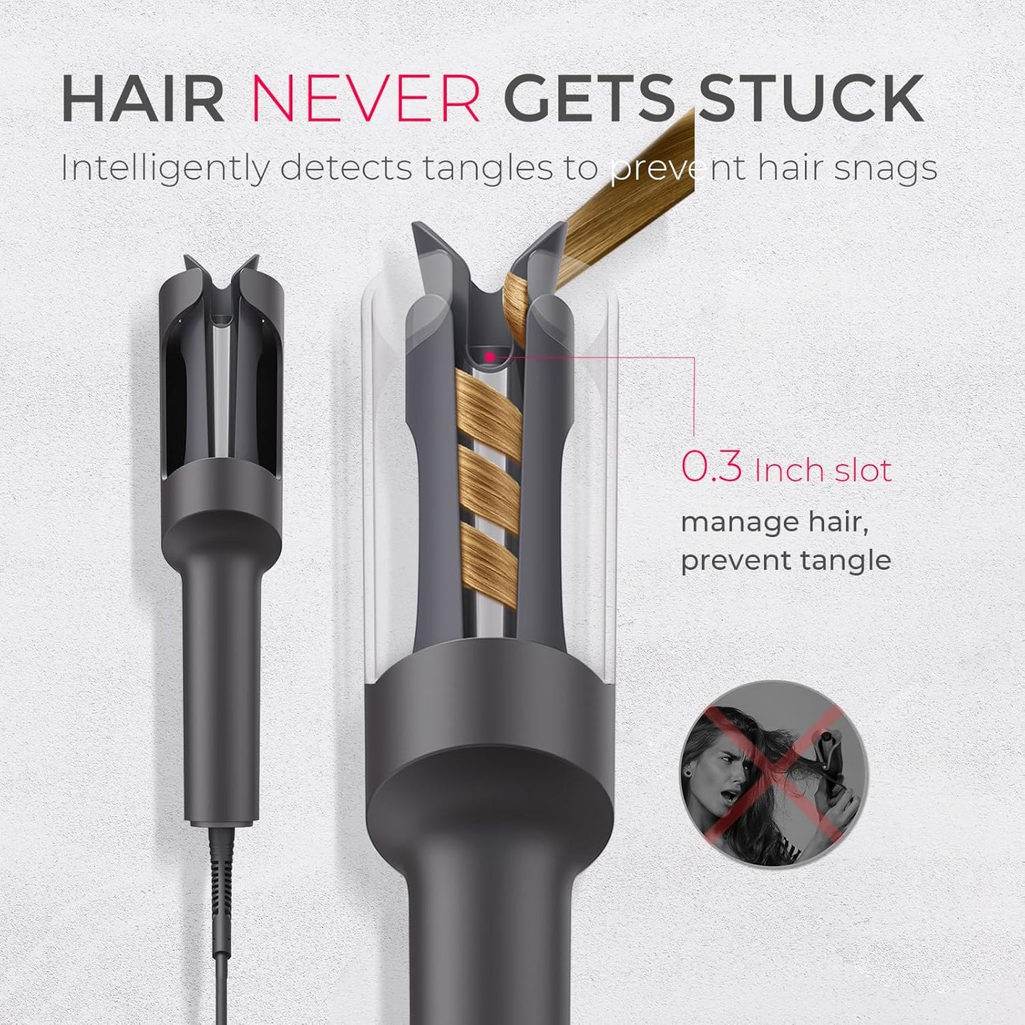 TYMO Automatic Rotating Curling Iron - TYMO CURLPRO Beach Waves Curlin