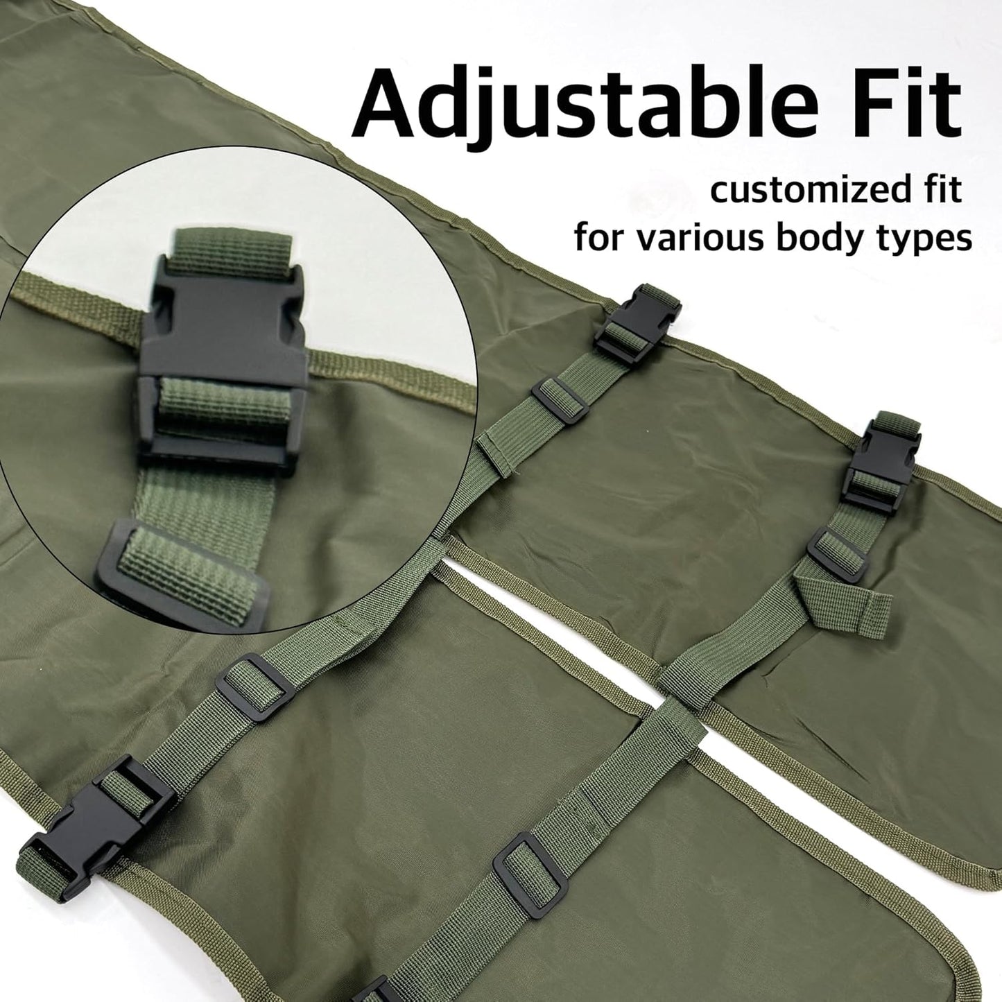 Heavy-Duty Waterproof Gardening Apron Long Apron with Tool Pockets, Adjustable Full-Length Workwear for Outdoor Plant Care, Landscaping, and Leg Protectio