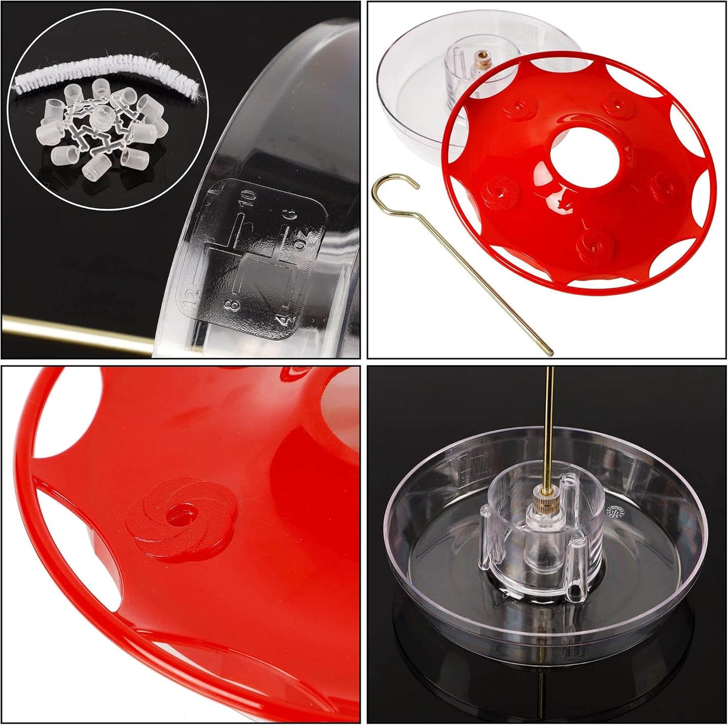 Juegoal 12 oz Hanging Hummingbird Feeder