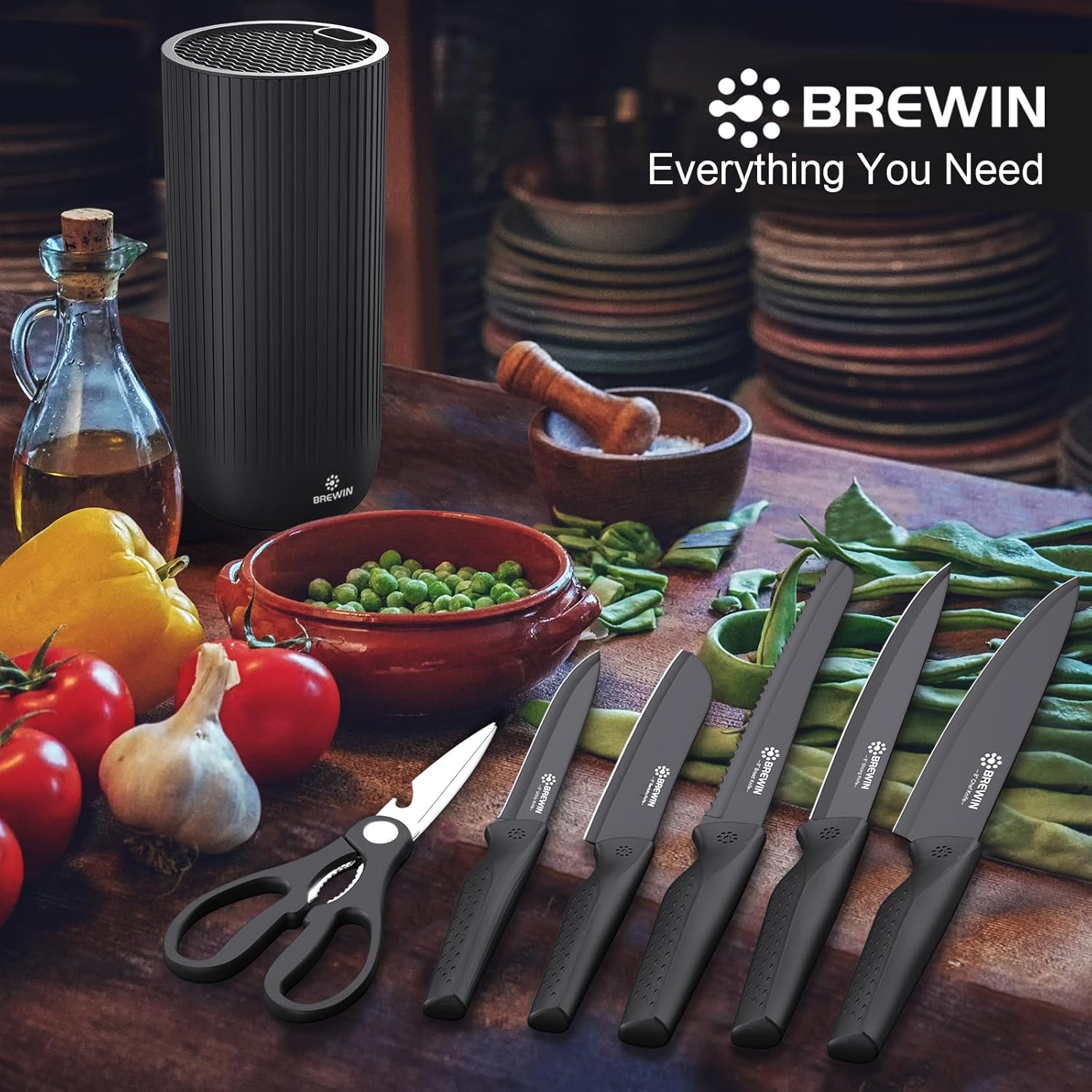 Knife Set, Brewin Kitchen Knife Set, Knives Set for Kitchen, Universal