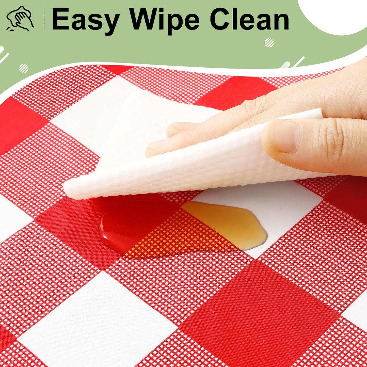 misaya 4 Packs Buffalo Disposable Table Cloth, 54 x 108 Inch Waterproof Plastic Tablecloth, Rectangle Red and White Checkered Table Covers for Picnic, Birthday, Party, Easter