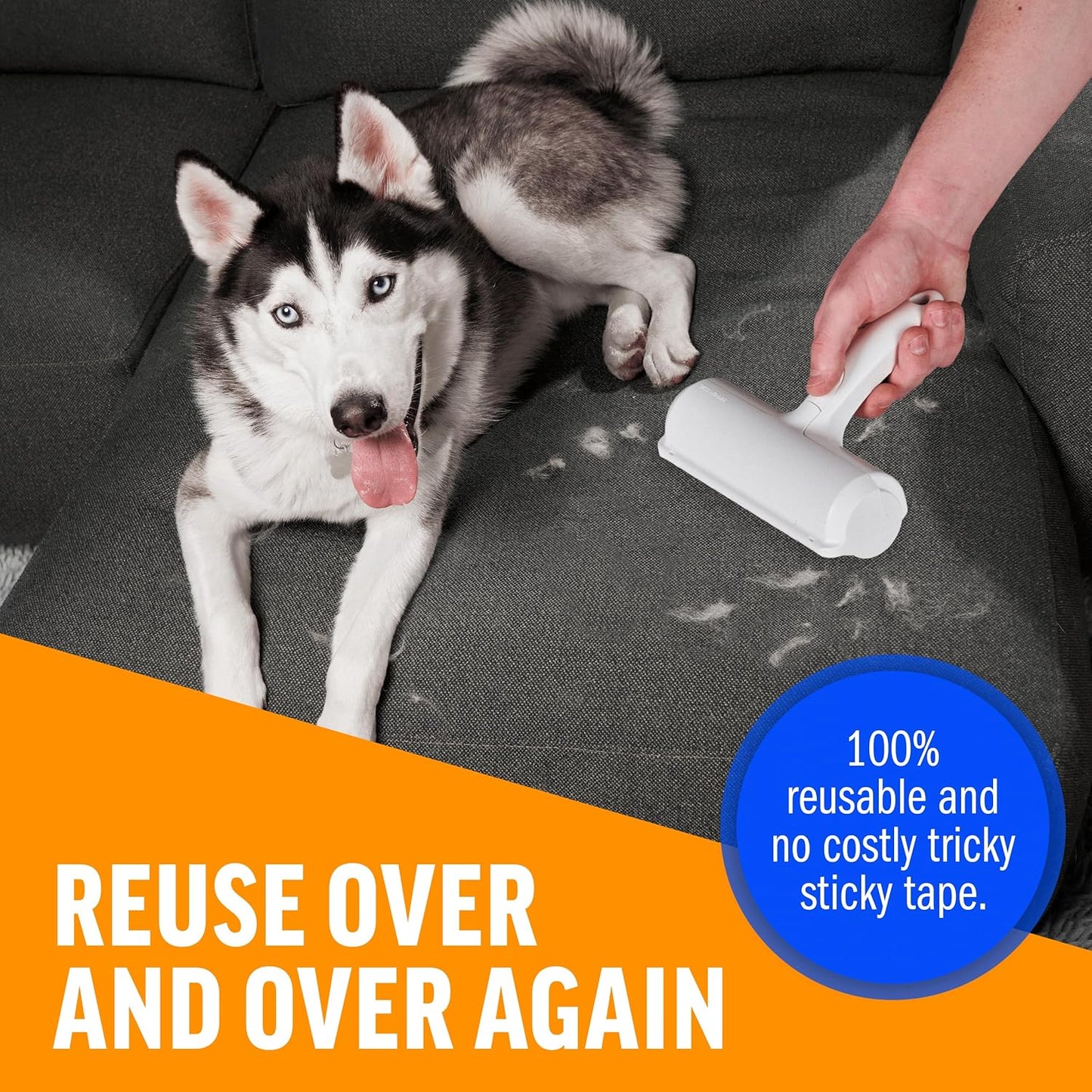 ChomChom Roller Pet Hair Remover – Original Size Reusable Lint Roller 
