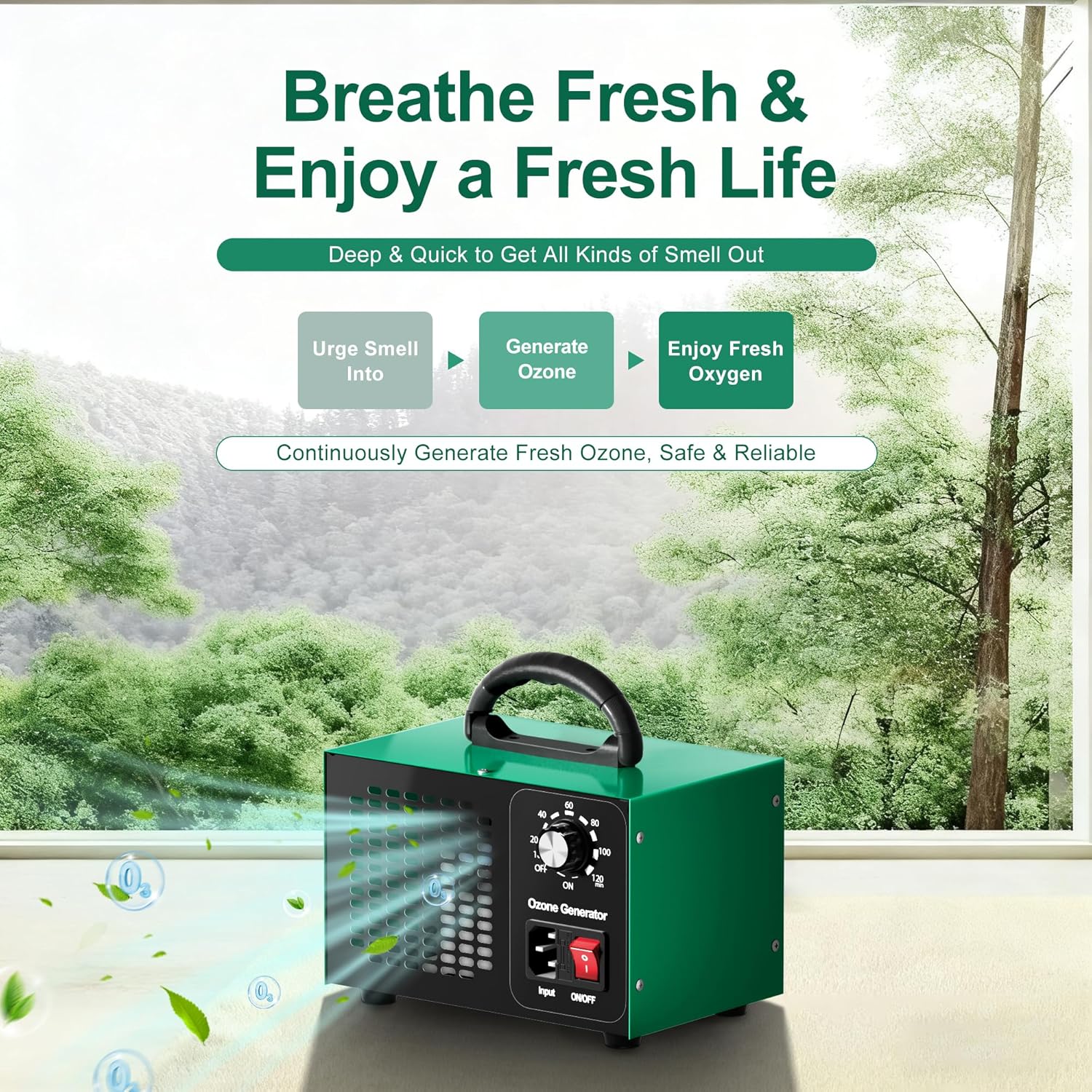 Ozone Generator 45,000mg/h, Industrial O3 Deodorizer for Areas of 2500