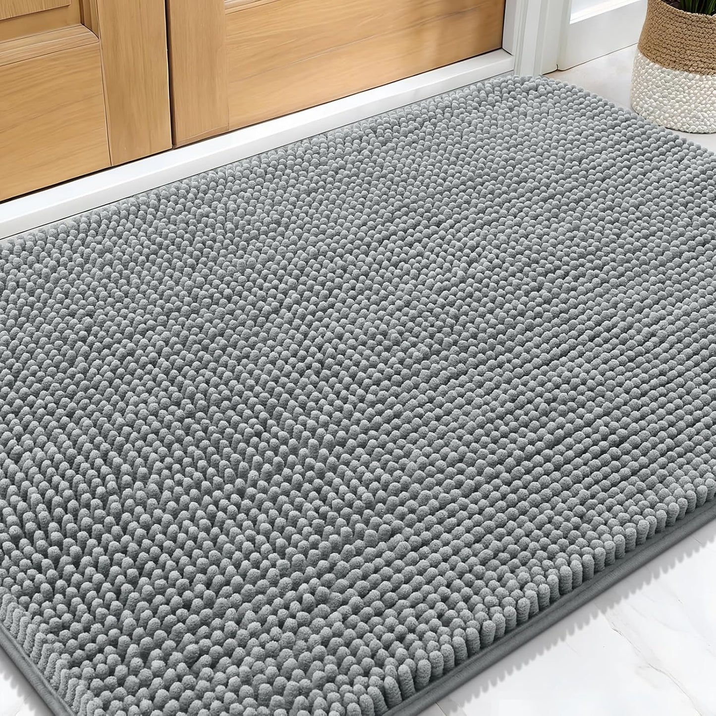 OLANLY Dog Door Mat for Muddy Paws 30x20, Absorbs Moisture and Dirt, A