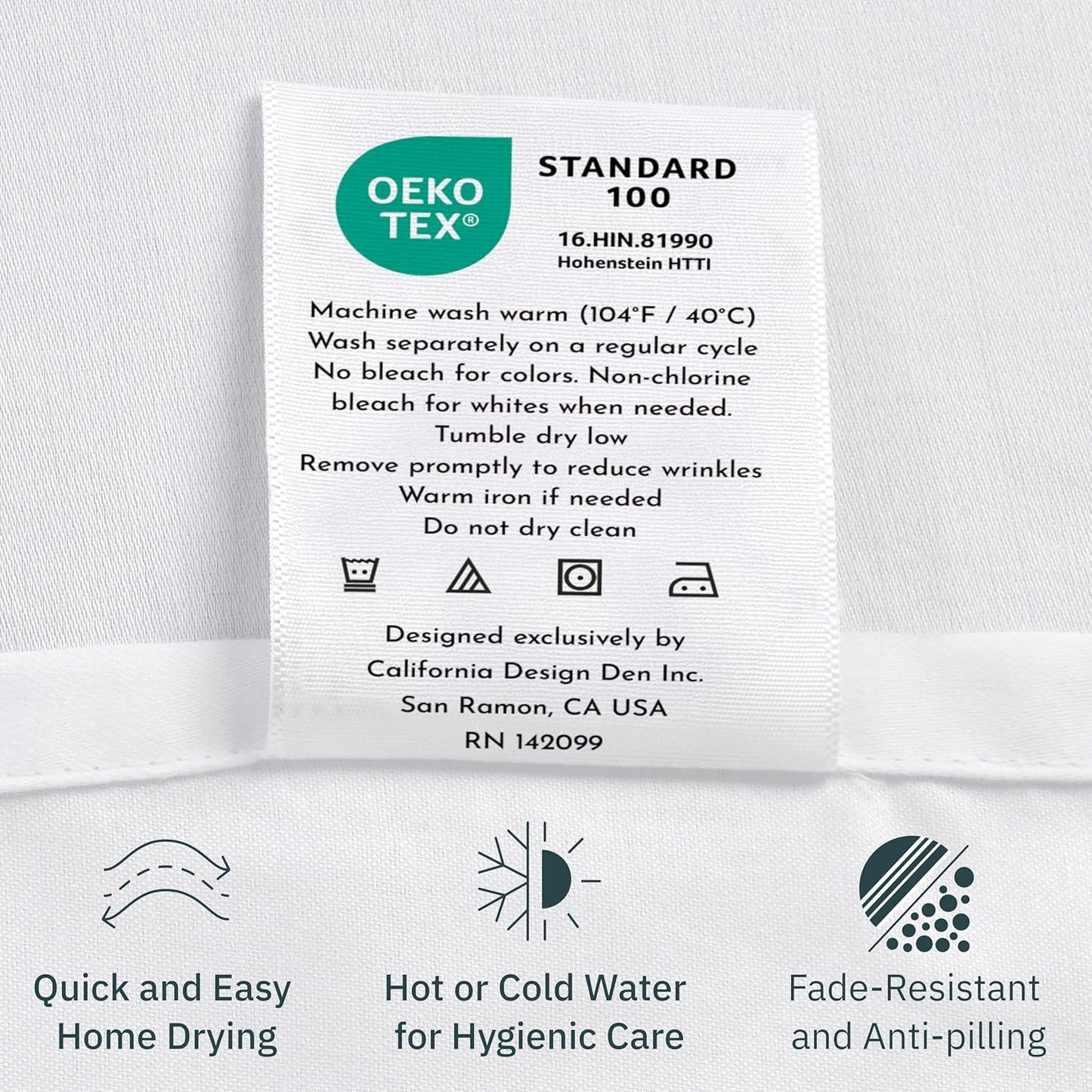 California Design Den Standard Queen Size Pillowcase Set - 400 Thread Count, 100% Cotton Sateen, Set of 2 Pillow Covers, Soft and Breathable - Bright White