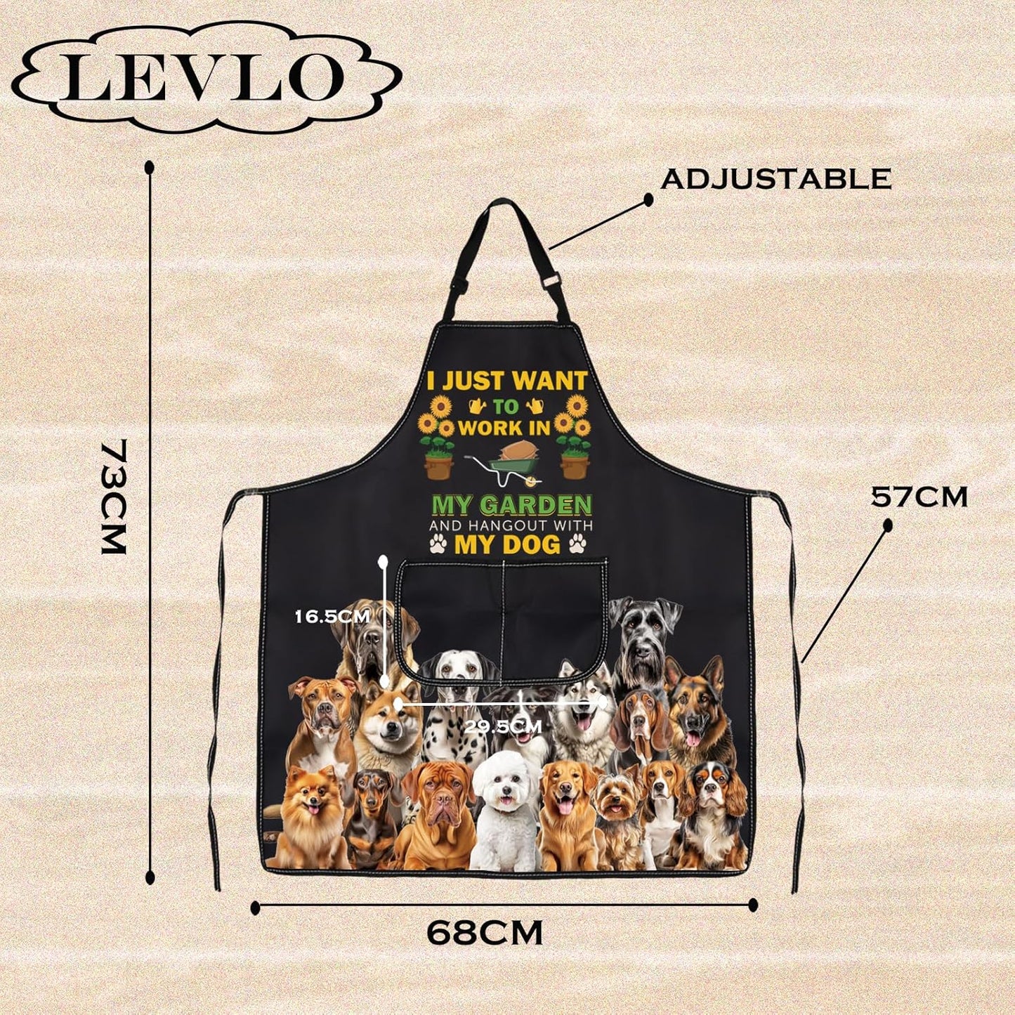 Gardening Funny Dog Mama Garden Aprom Garden Gardener Plant Lover Gift Mom Dad BFF Adjustable Apron