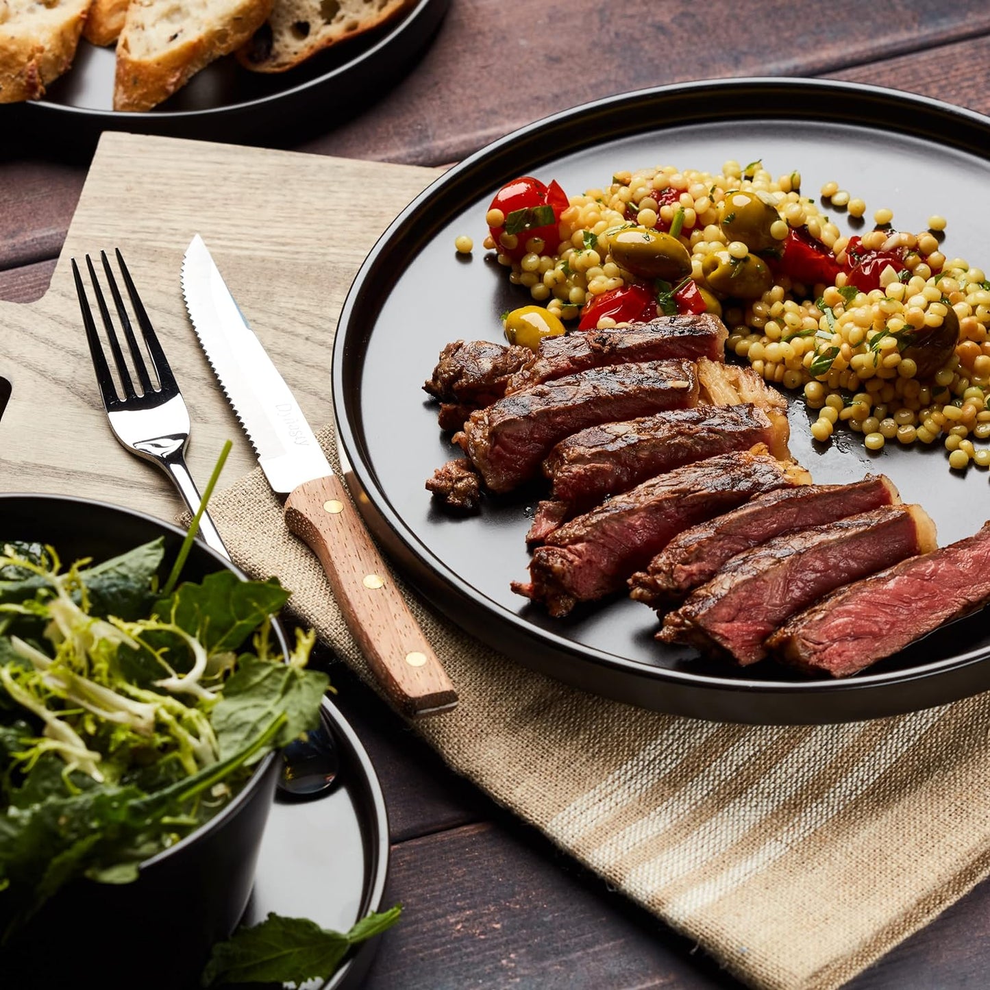 Stone Lain Celina Stoneware 16 Piece Modern Dinnerware Set, Plates and