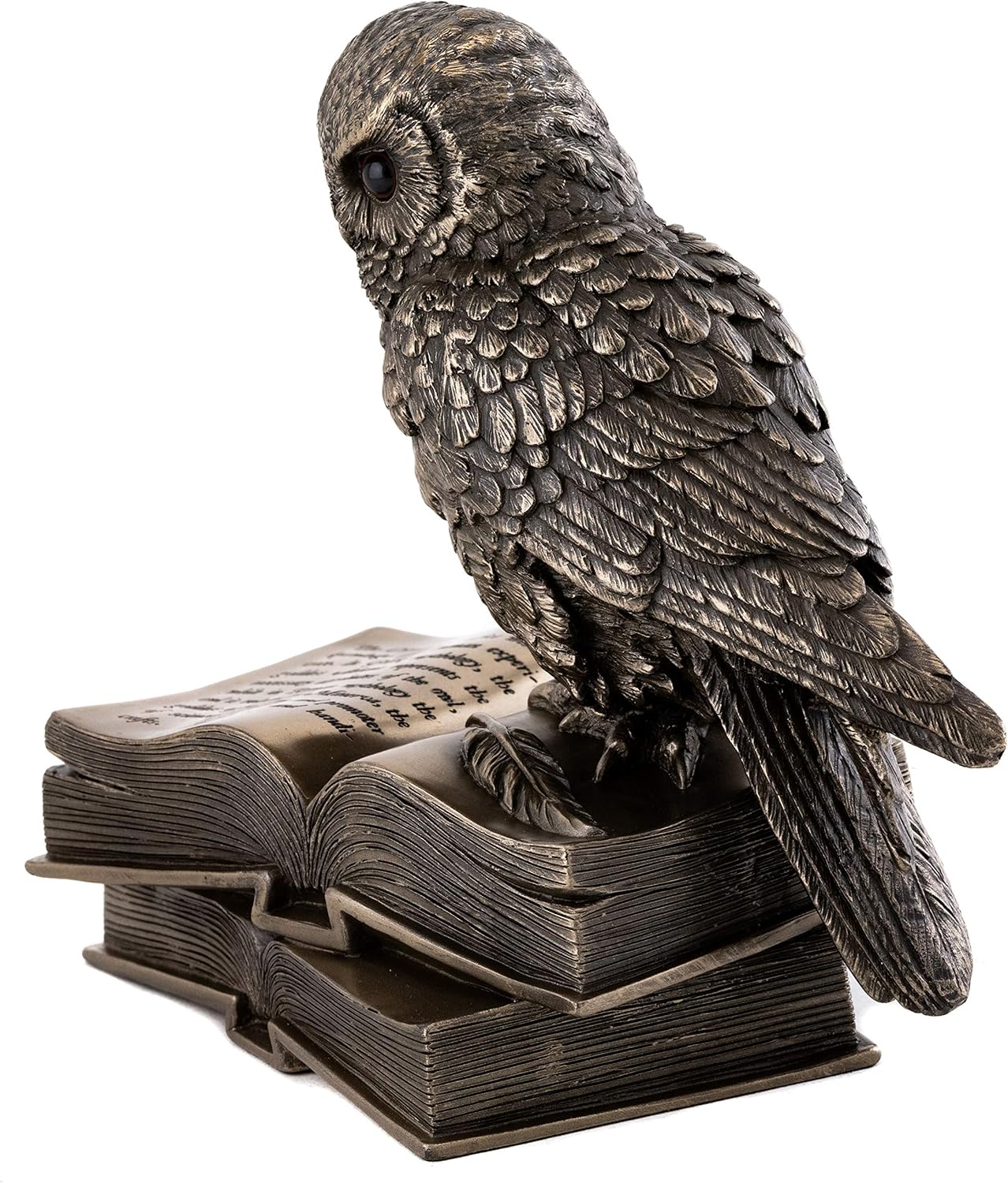 Top Collection Owl on Book Statue - Great Horned Owl Sculpture in Prem