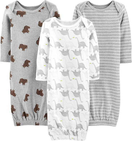 Simple Joys by Carter's Baby 3-pack Neutral Cotton Sleeper Gown