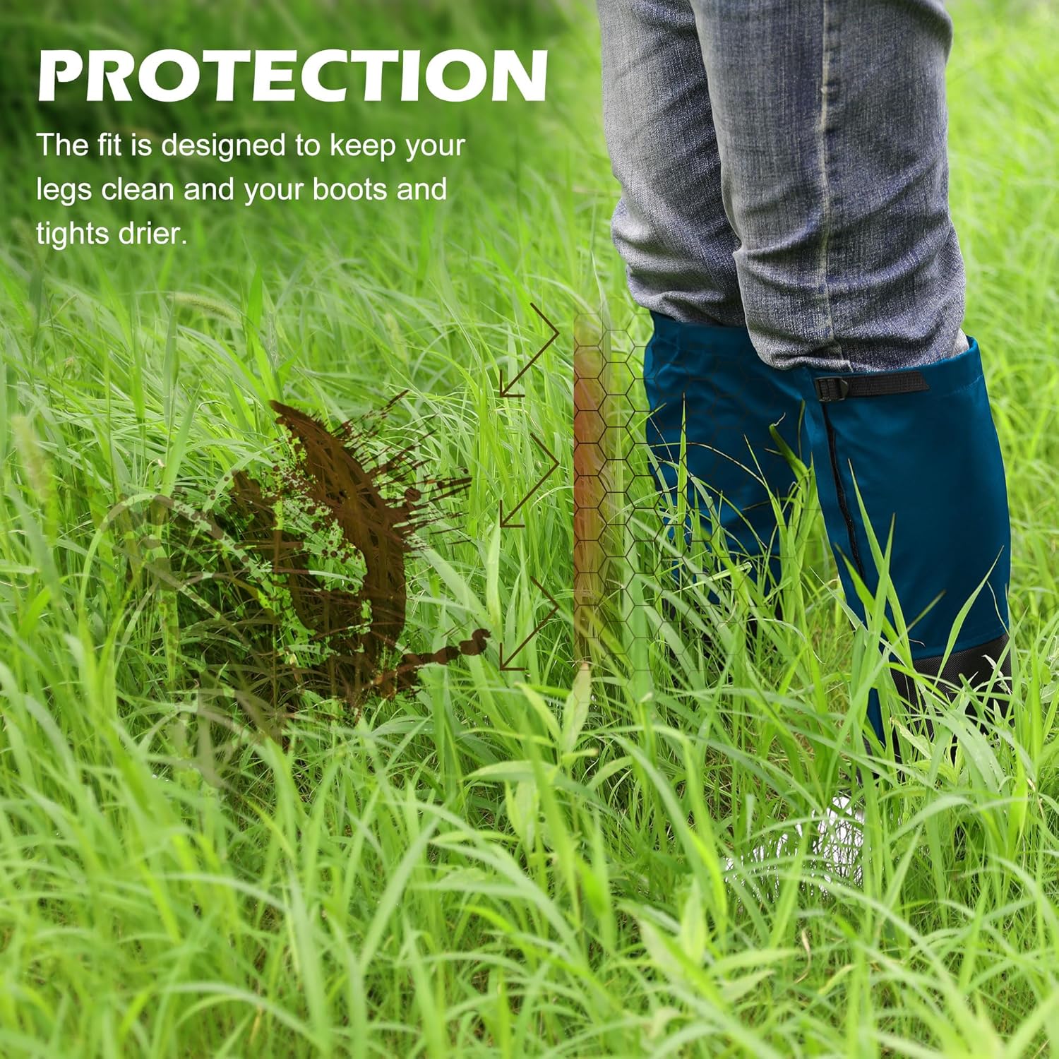 Tlswshsy Trimmer Brush Leg Gaiters-Waterproof Leg Guards for Trimming-