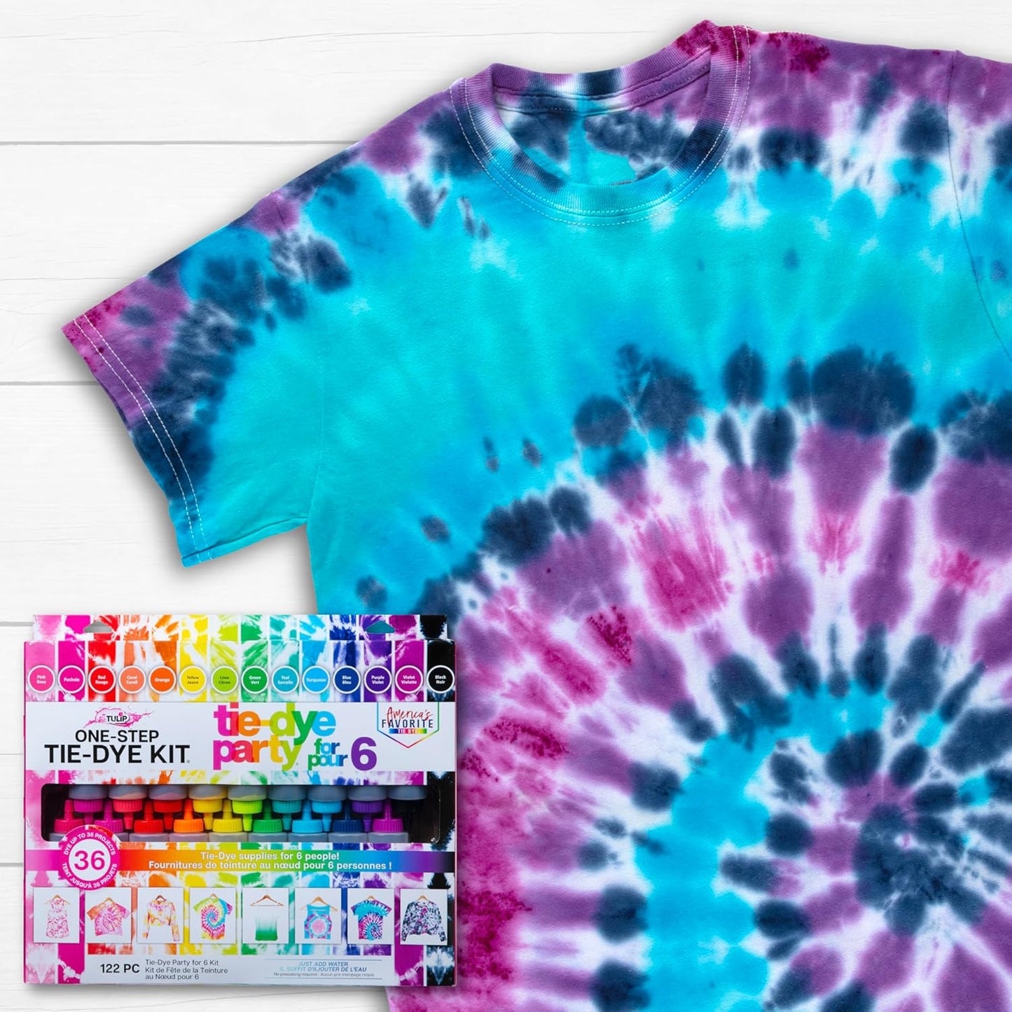 Tulip One Step Tie Dye Kit: Tie Dye Party Supplies, 18 bottles