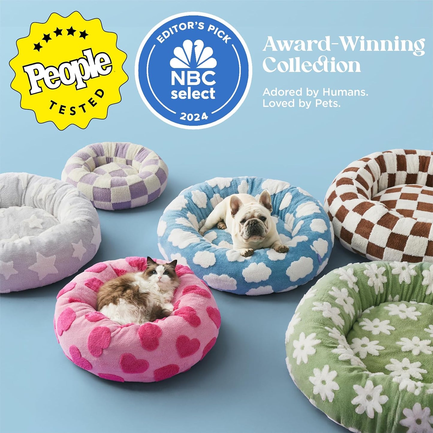 LE SURE Shown on TV Donut Dog Bed Medium Size Dog - Round Cat Beds Ind