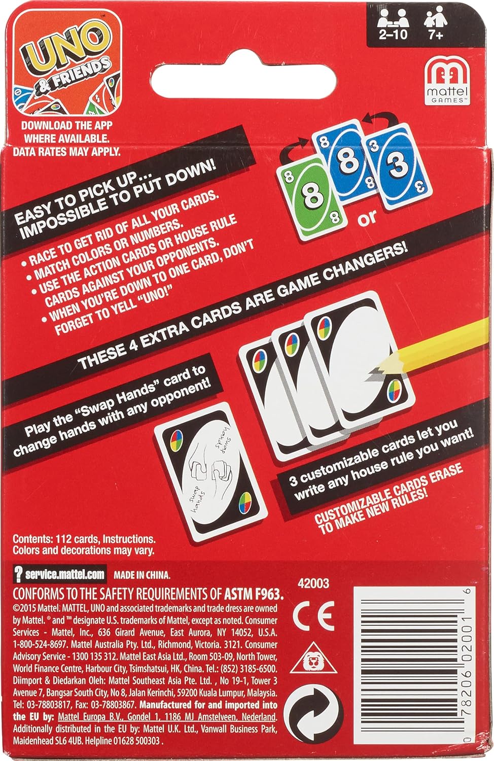 Mattel Games UNO Card Game in Travel & Storage Tin for Kid, Adult & Fa
