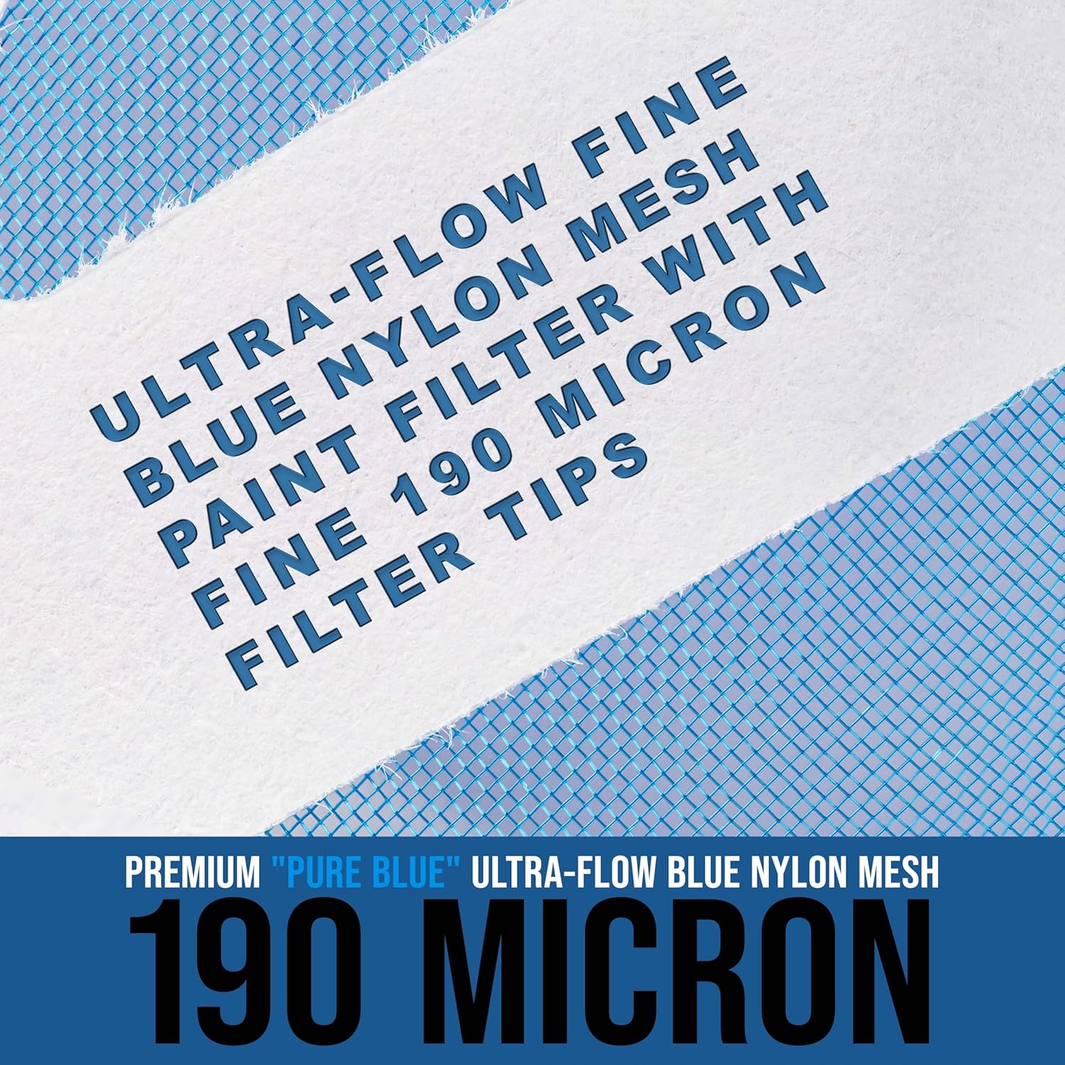 TCP Global - 190 Micron Filter Tips Ultra-Fine Paint Strainer (50 Pack